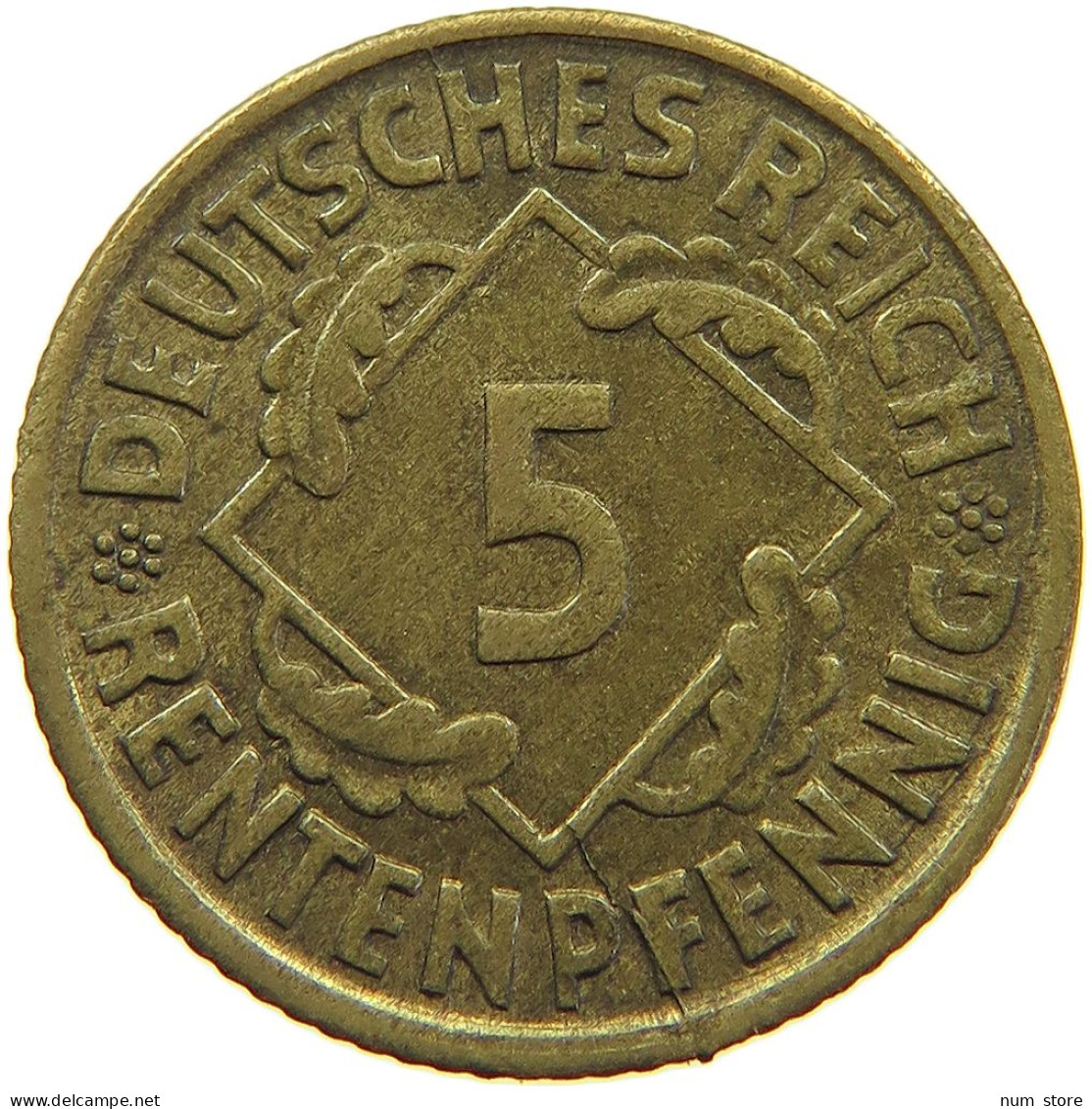 WEIMARER REPUBLIK 5 PFENNIG 1923 D  #a074 0557 - 5 Rentenpfennig & 5 Reichspfennig