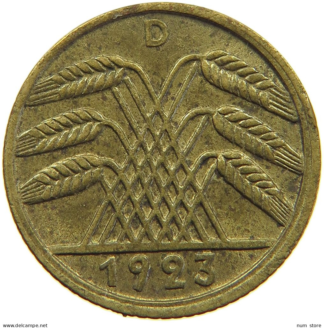 WEIMARER REPUBLIK 5 PFENNIG 1923 D  #a074 0557 - 5 Renten- & 5 Reichspfennig