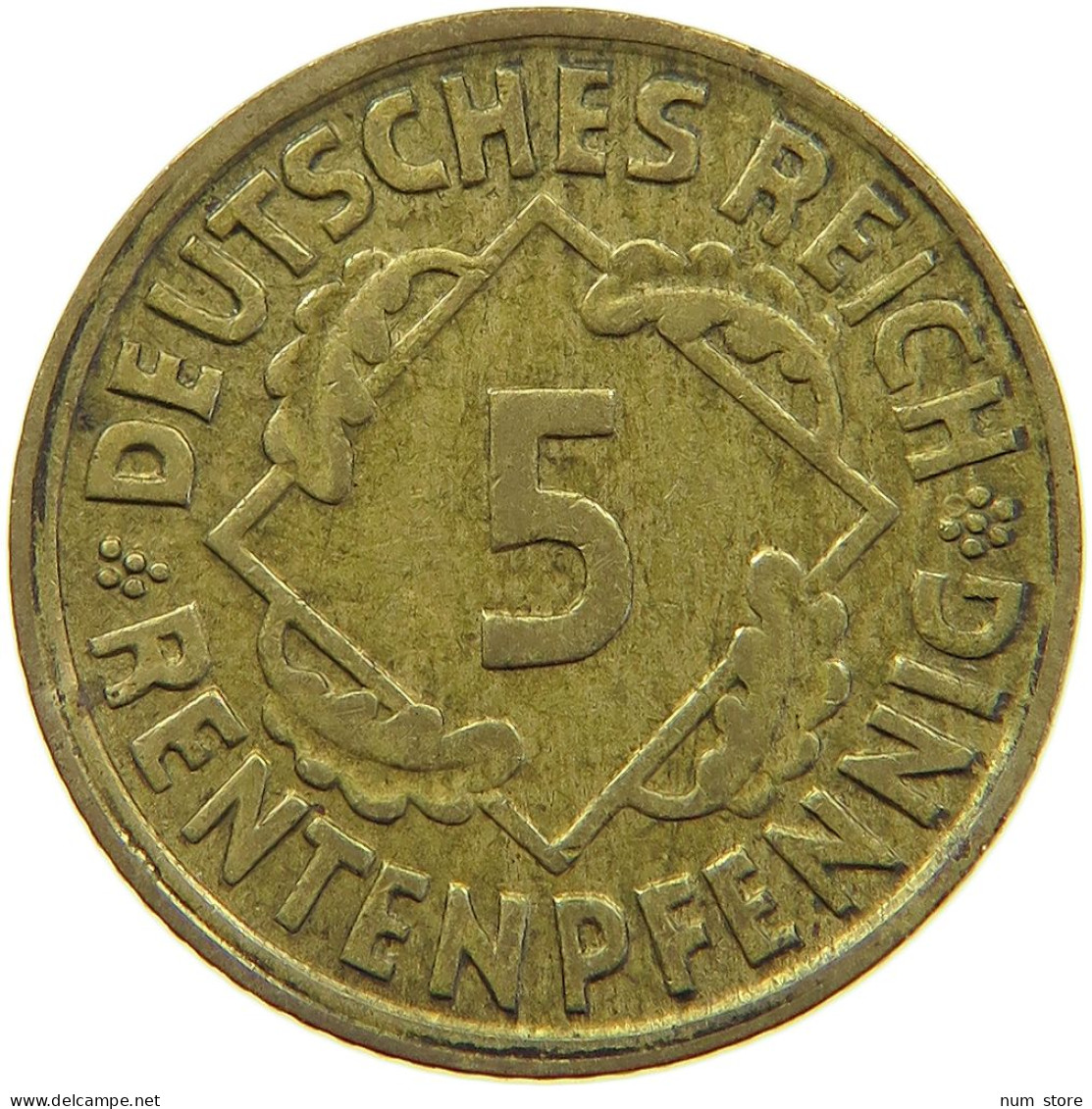 WEIMARER REPUBLIK 5 PFENNIG 1923 D  #a074 0559 - 5 Renten- & 5 Reichspfennig