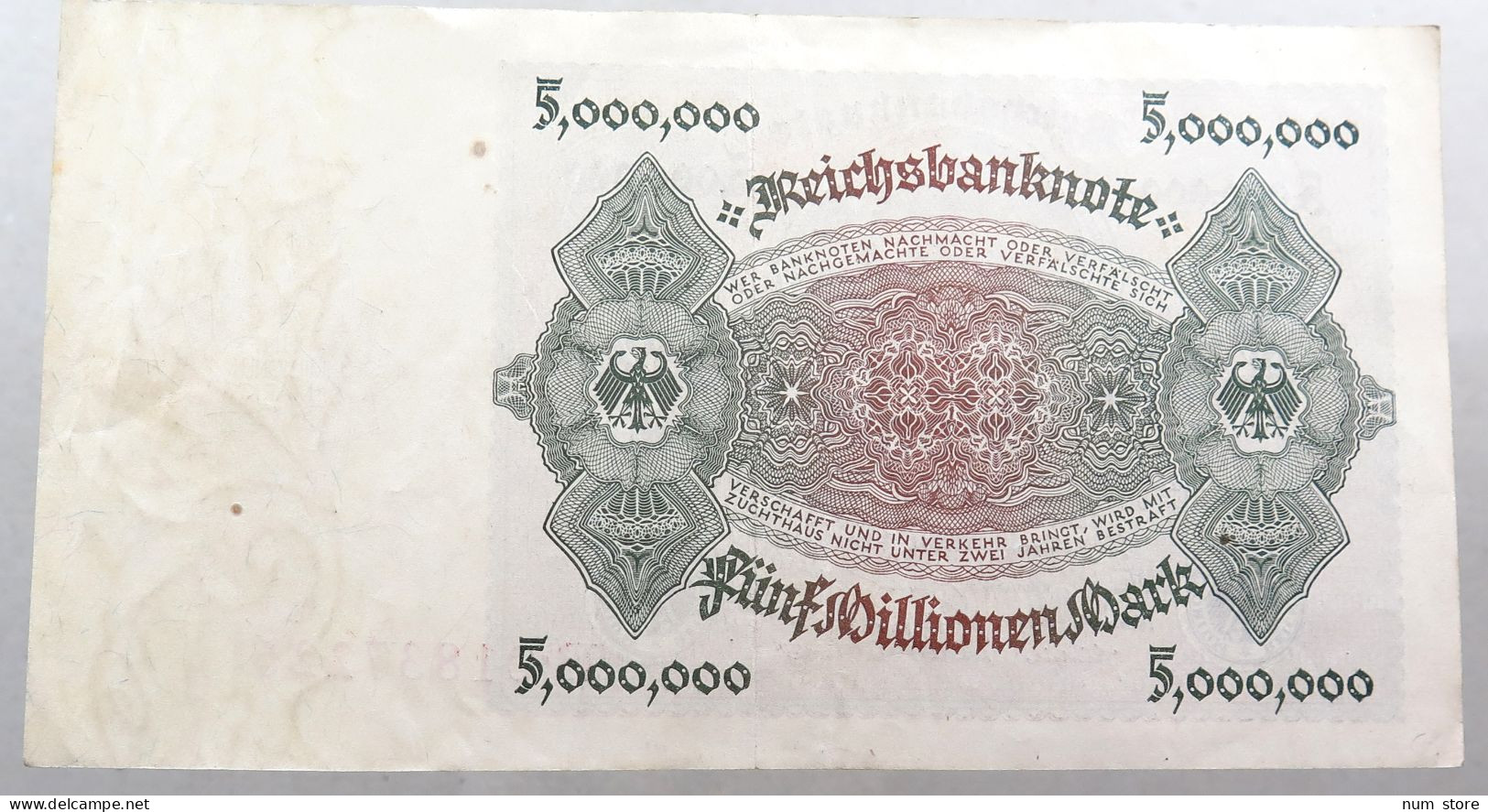 WEIMARER REPUBLIK 5 MILLIONEN MARK 1923 BERLIN #alb052 0659 - 5 Millionen Mark