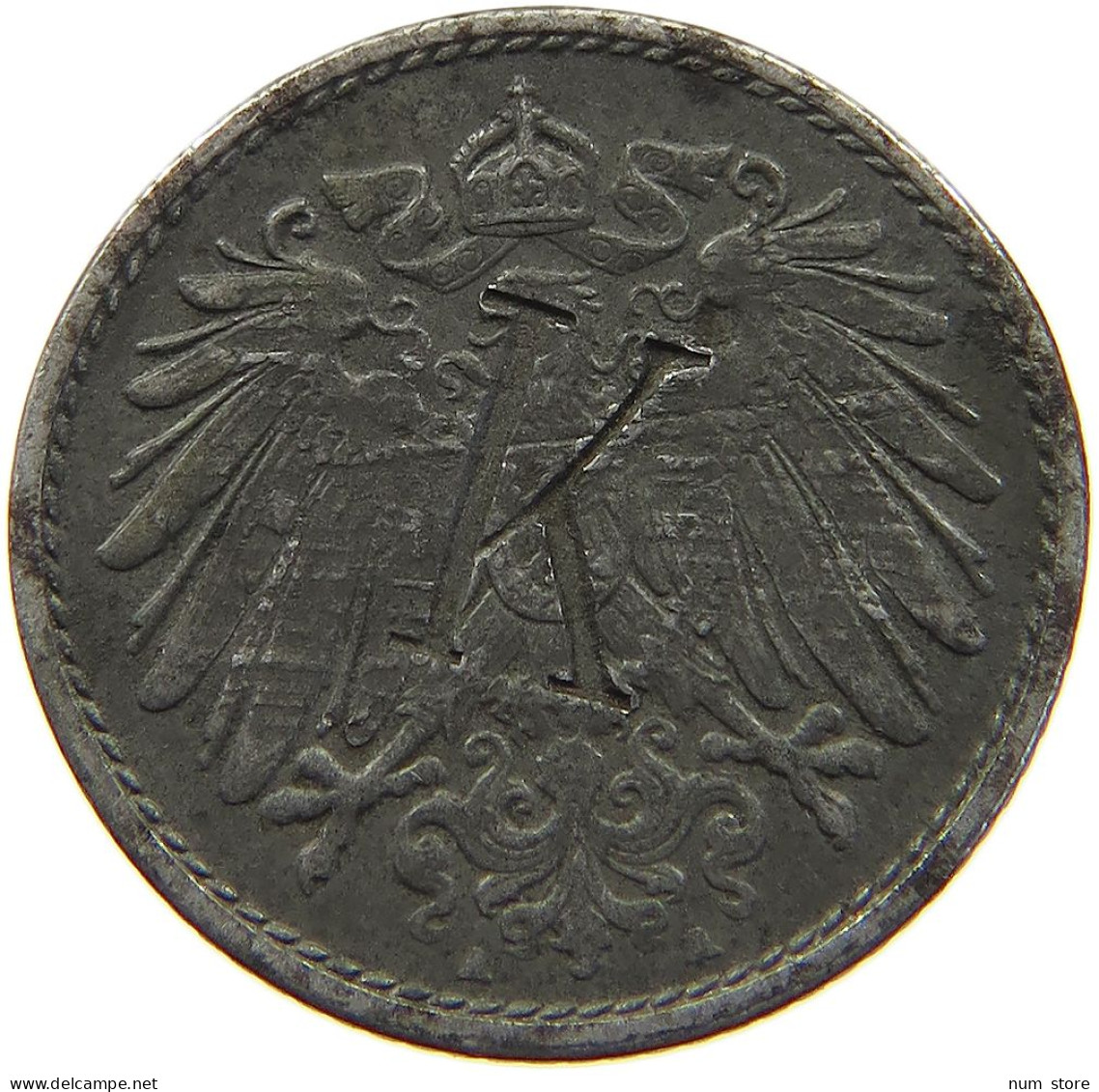 WEIMARER REPUBLIK 5 PFENNIG 1920 A GEGENSTEMPEL DK / K #t157 0161 - 5 Rentenpfennig & 5 Reichspfennig