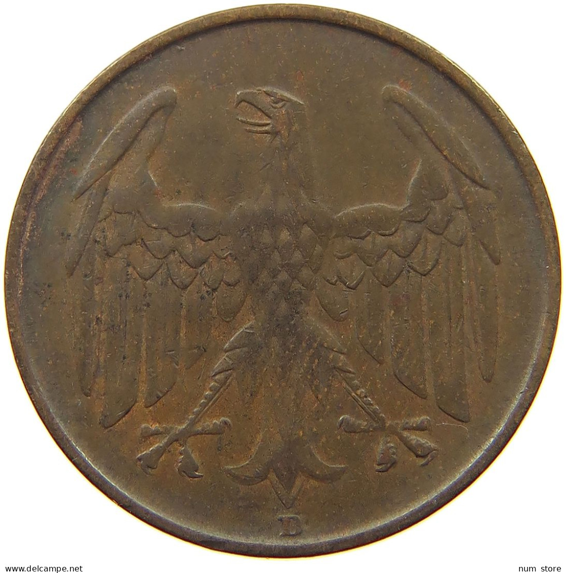 WEIMARER REPUBLIK 4 PFENNIG 1932 D  #a010 0637 - 4 Reichspfennig