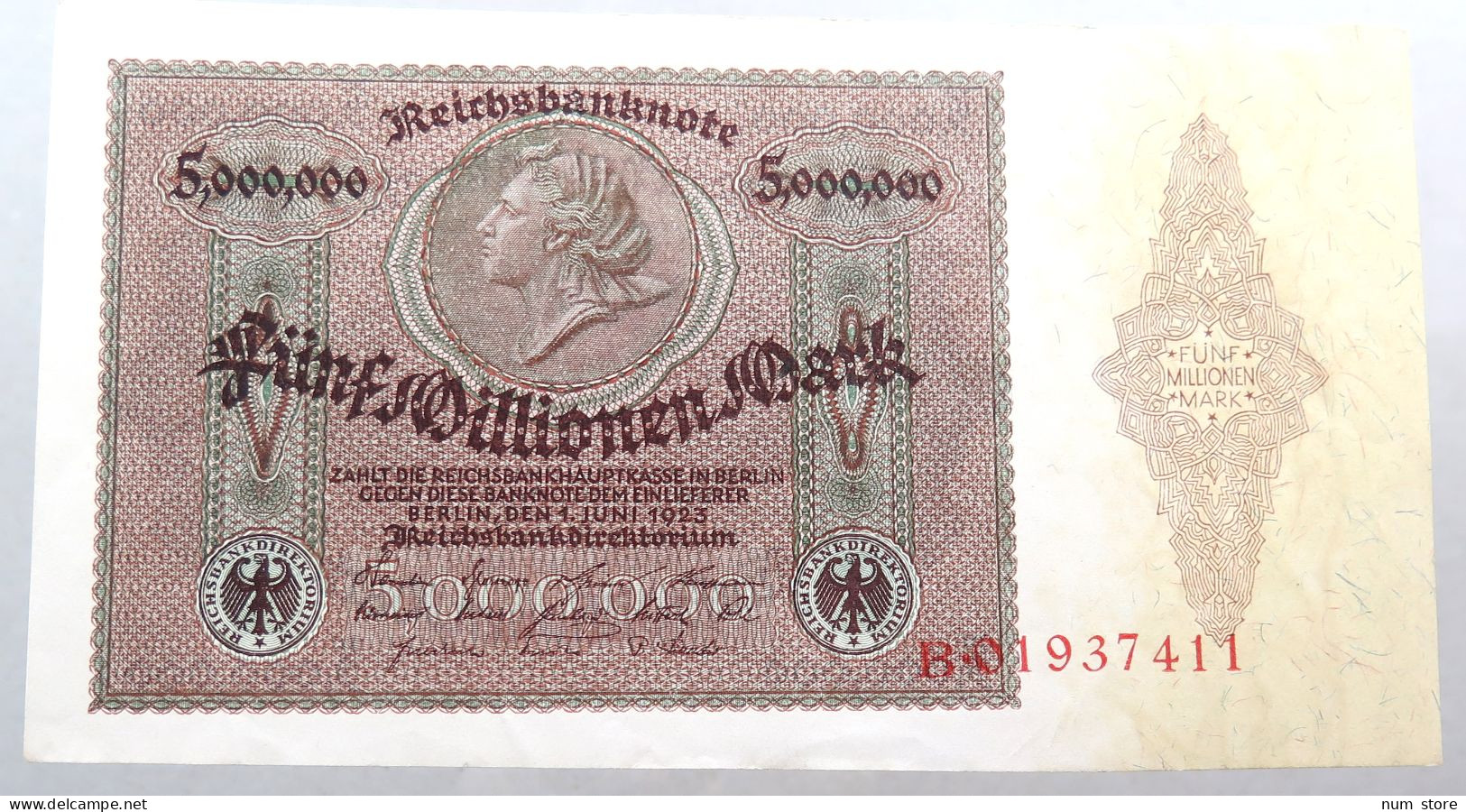 WEIMARER REPUBLIK 5 MILLIONEN MARK 1923 BERLIN #alb052 0661 - 5 Miljoen Mark