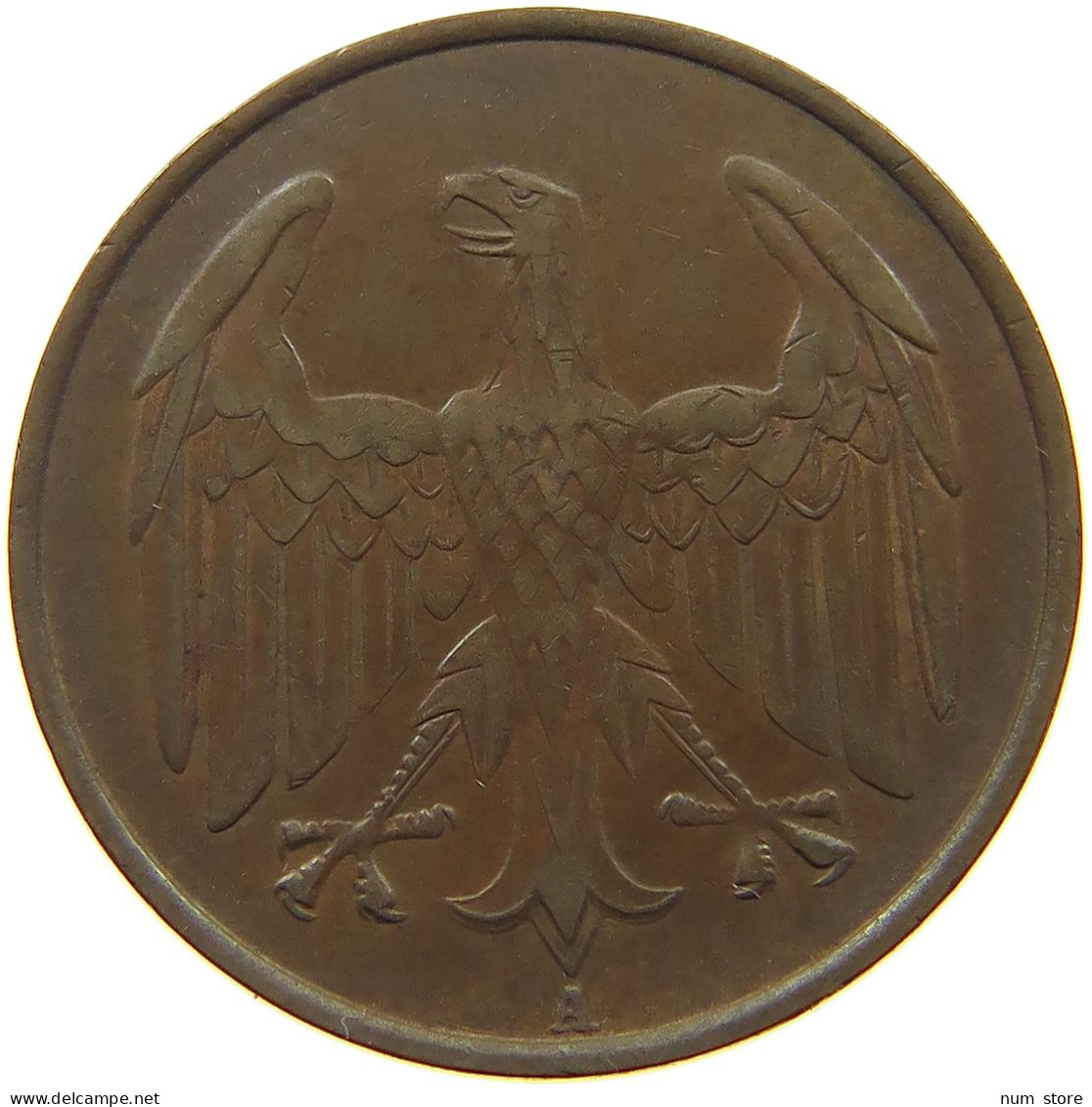 WEIMARER REPUBLIK 4 PFENNIG 1932 A  #a093 0061 - 4 Reichspfennig