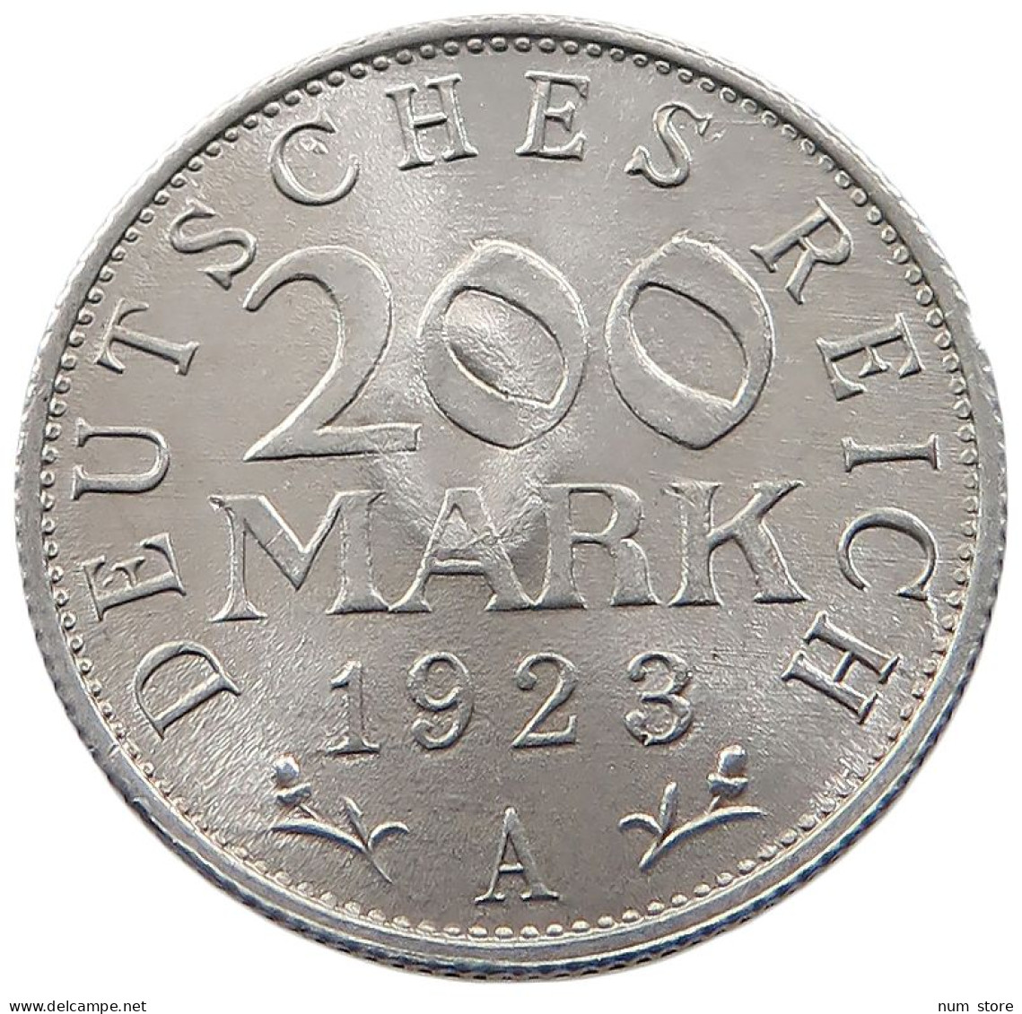 WEIMARER REPUBLIK 200 MARK 1923 A GEGENSTEMPEL O #sm06 0417 - 200 & 500 Mark