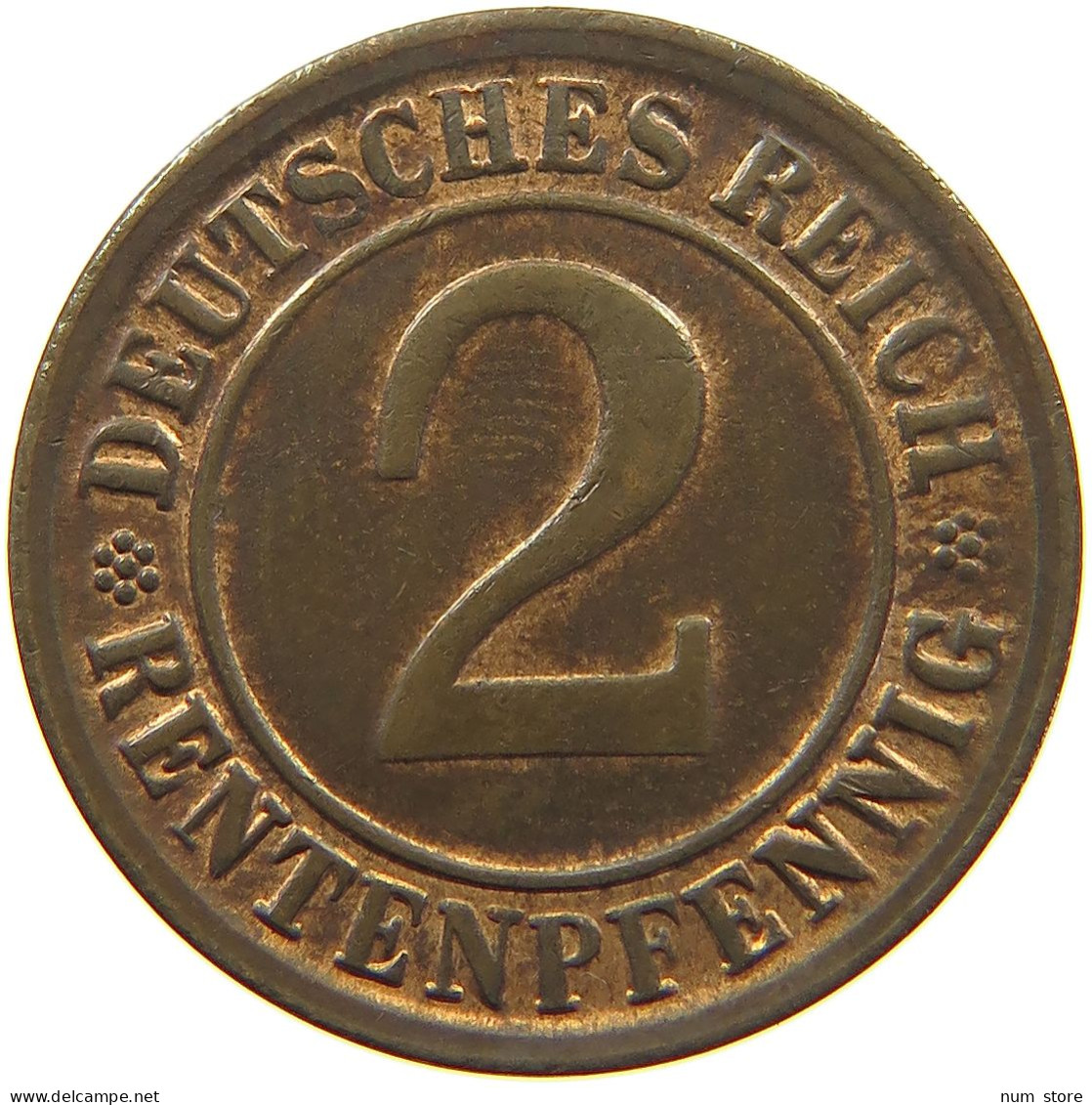 WEIMARER REPUBLIK 2 PFENNIG 1923 D  #c081 0441 - 2 Renten- & 2 Reichspfennig