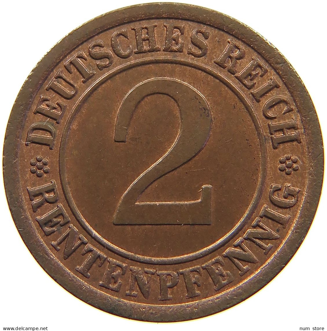 WEIMARER REPUBLIK 2 PFENNIG 1923 A  #t161 0365 - 2 Rentenpfennig & 2 Reichspfennig