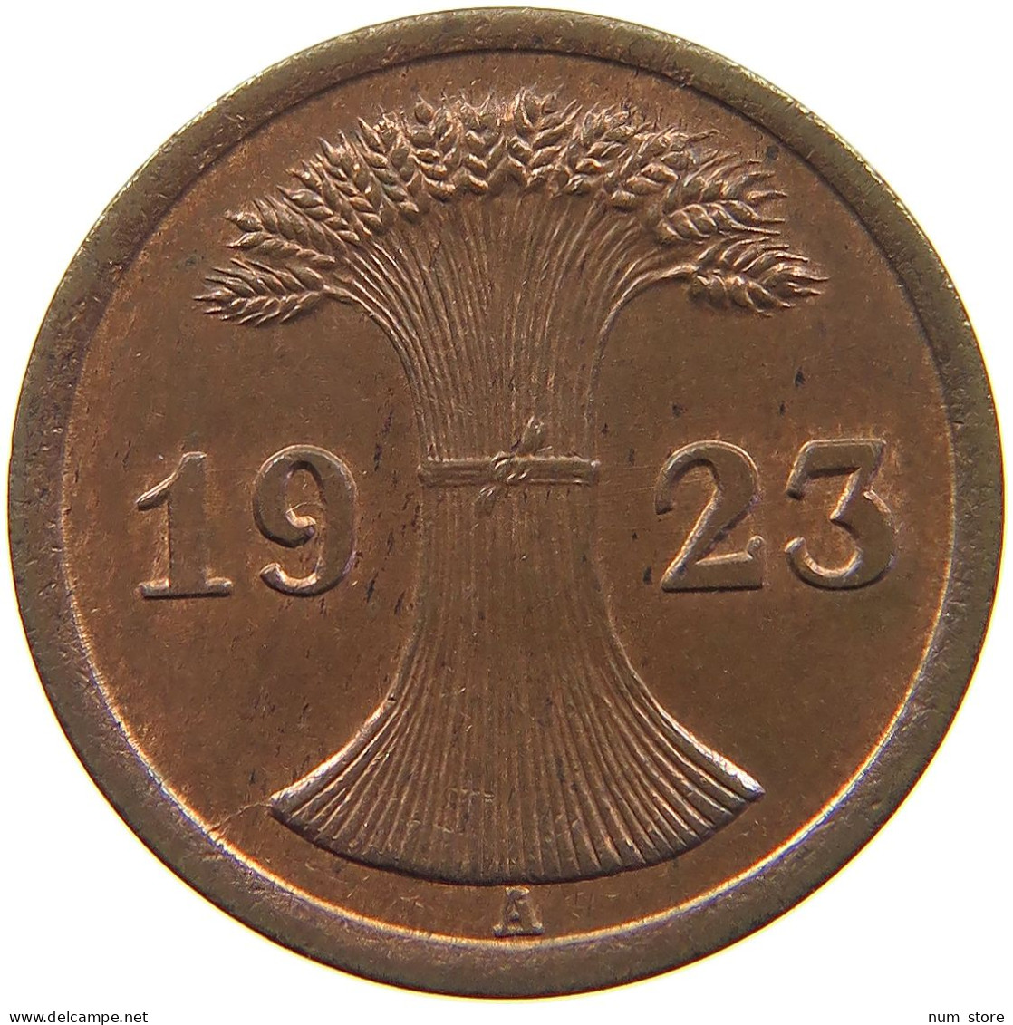 WEIMARER REPUBLIK 2 PFENNIG 1923 A  #t161 0365 - 2 Renten- & 2 Reichspfennig