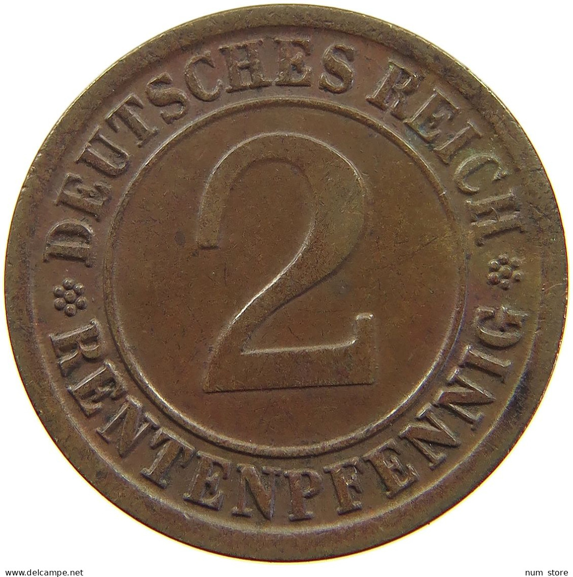 WEIMARER REPUBLIK 2 PFENNIG 1923 A  #a013 0109 - 2 Renten- & 2 Reichspfennig