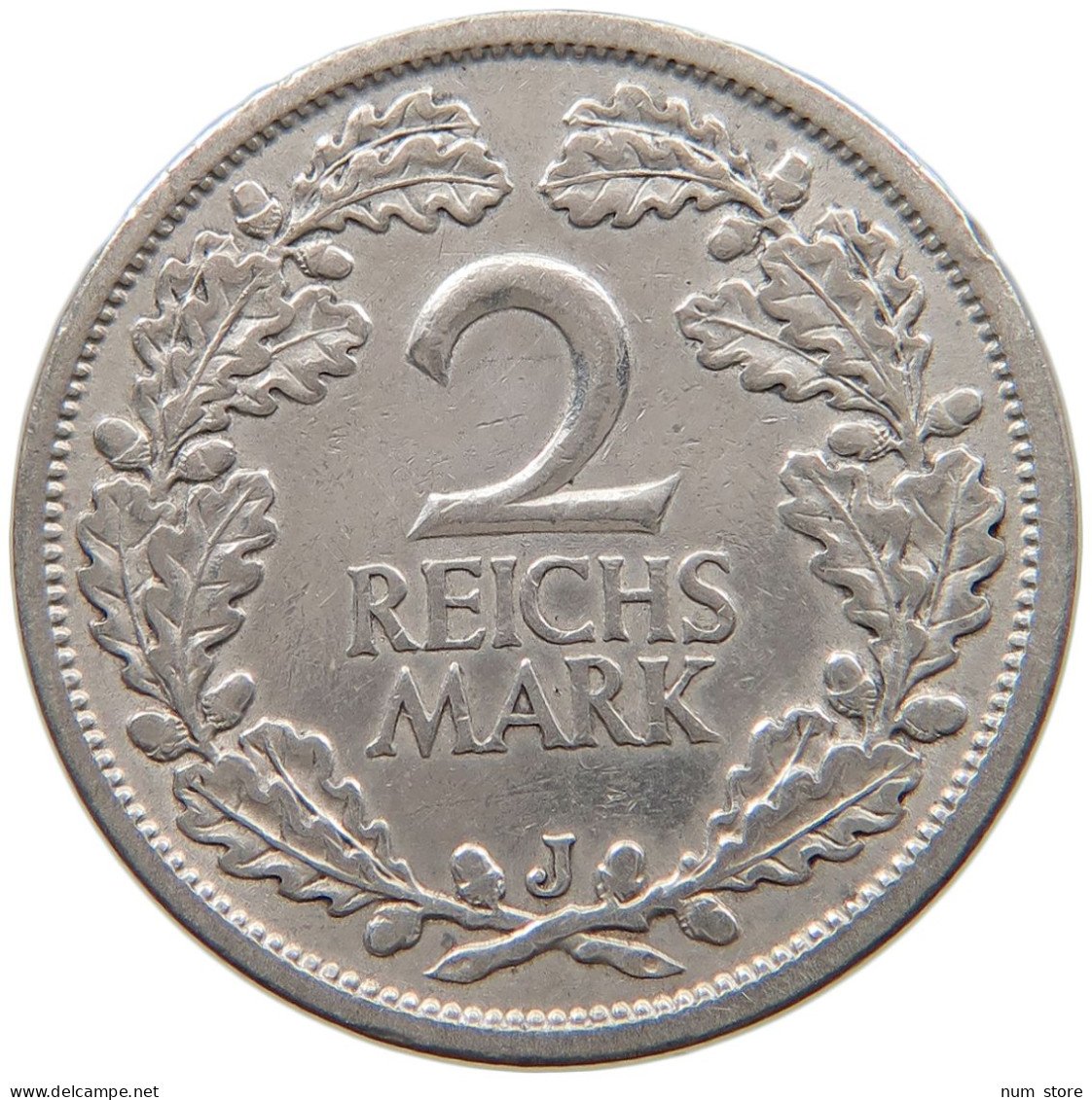 WEIMARER REPUBLIK 2 MARK 1927 J  #t160 0453 - 2 Reichsmark