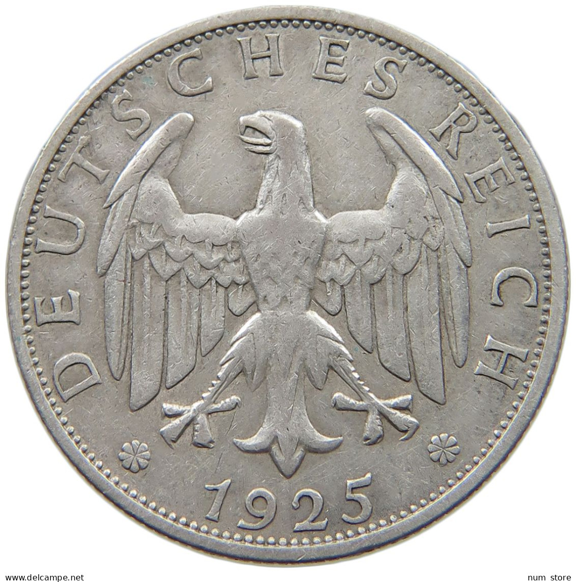 WEIMARER REPUBLIK 2 MARK 1925 A  #t003 0215 - 2 Reichsmark