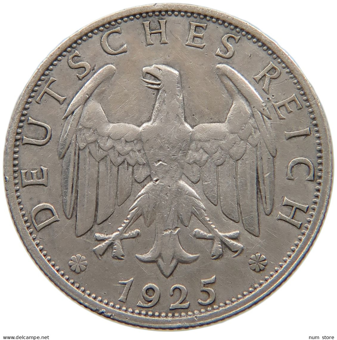 WEIMARER REPUBLIK 2 MARK 1925 A  #t160 0451 - 2 Reichsmark