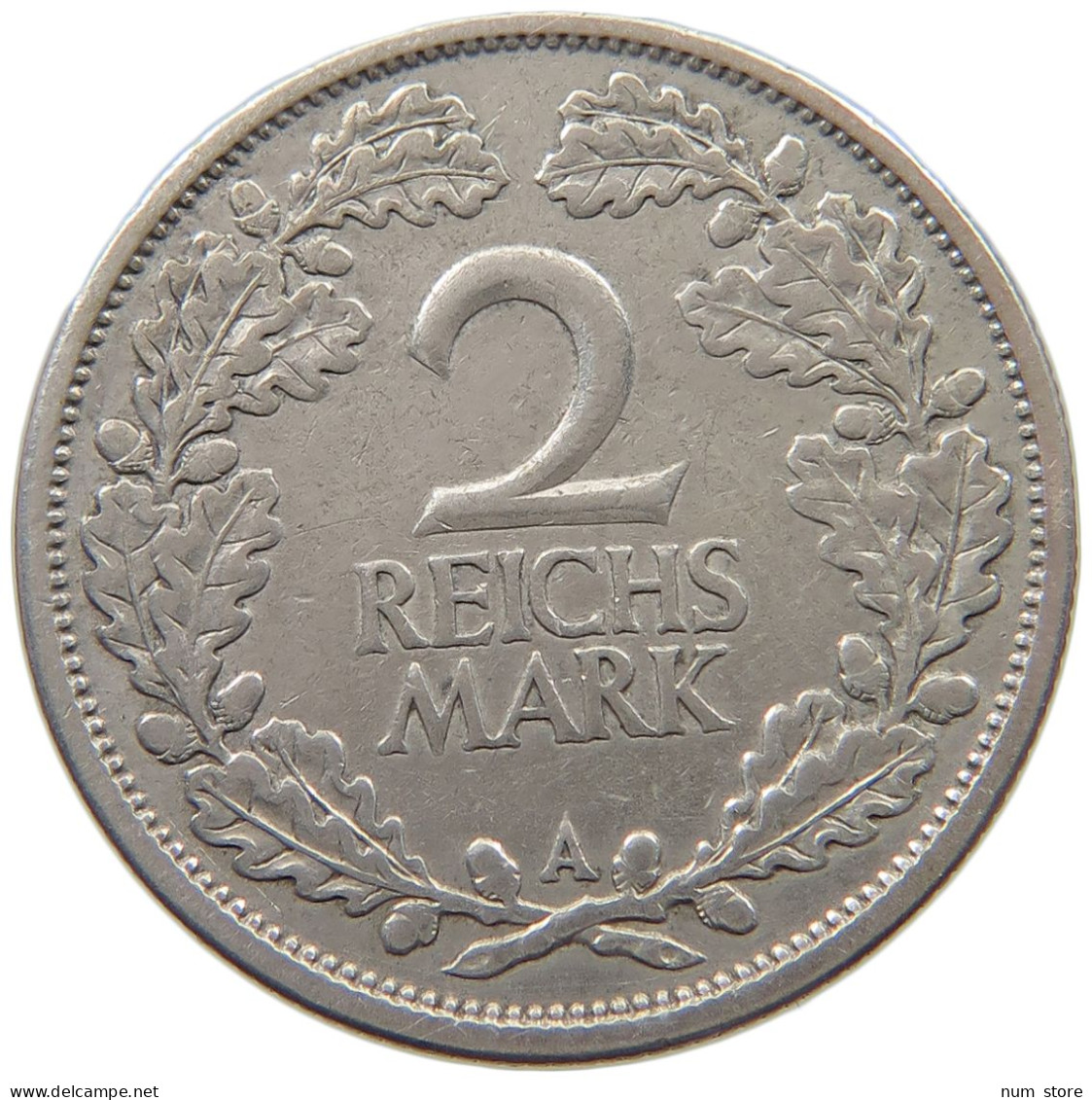 WEIMARER REPUBLIK 2 MARK 1925 A  #t154 0483 - 2 Reichsmark