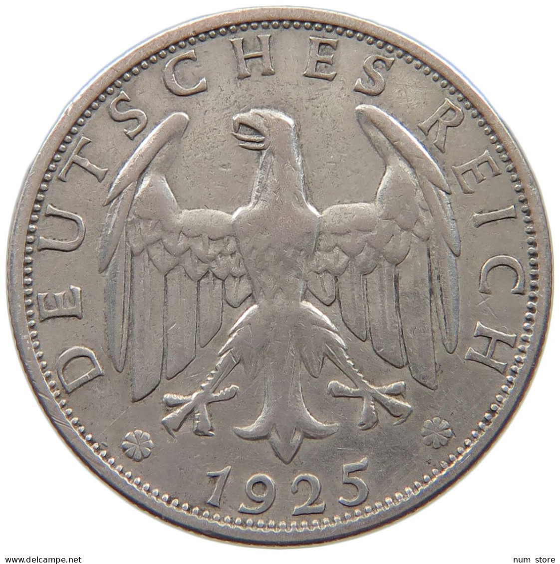 WEIMARER REPUBLIK 2 MARK 1925 A  #t154 0483 - 2 Reichsmark