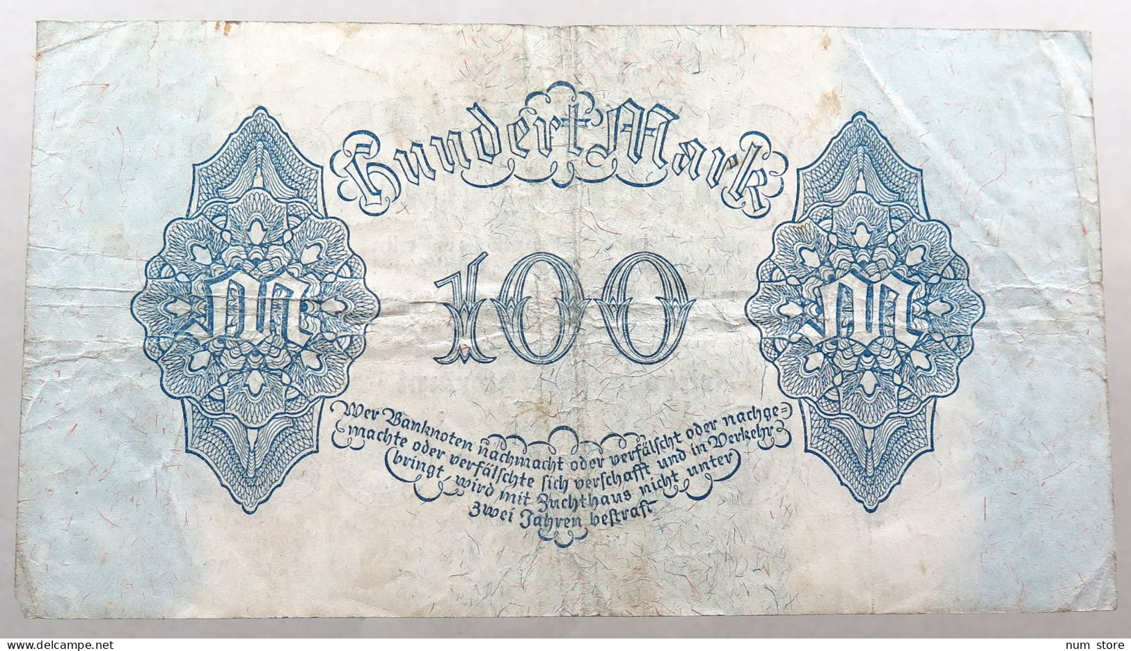 WEIMARER REPUBLIK 100 MARK 1922  #alb052 0691 - 100 Mark