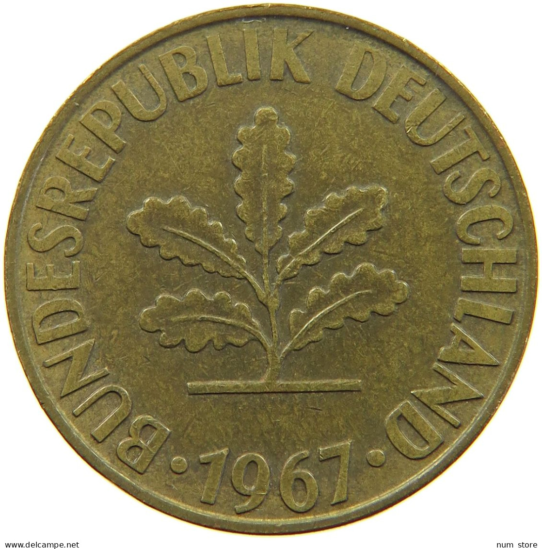 WEIMARER REPUBLIK 10 PFENNIG 1967 G  #a081 0263 - 10 Renten- & 10 Reichspfennig