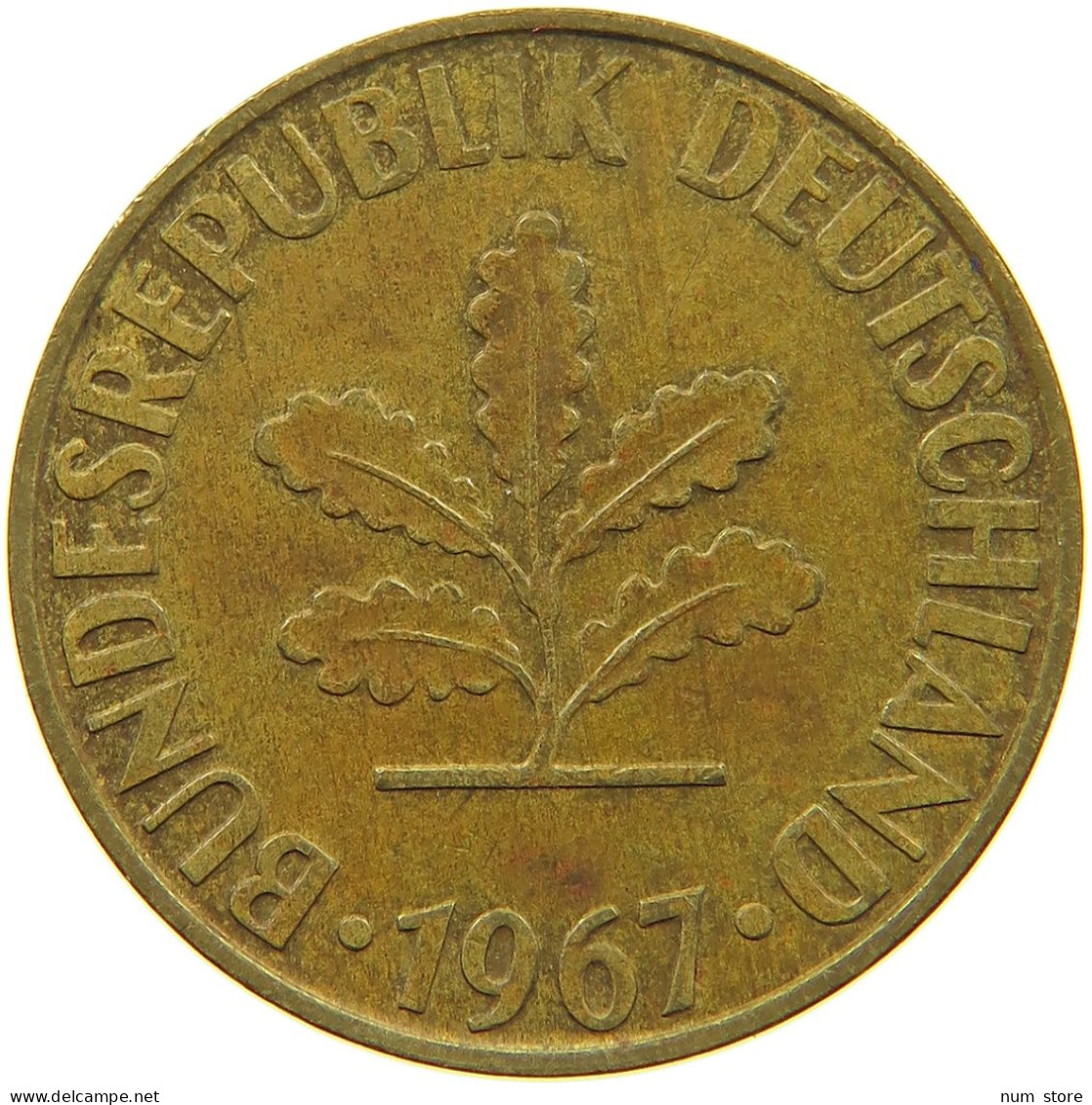WEIMARER REPUBLIK 10 PFENNIG 1967 G  #a053 0393 - 10 Renten- & 10 Reichspfennig