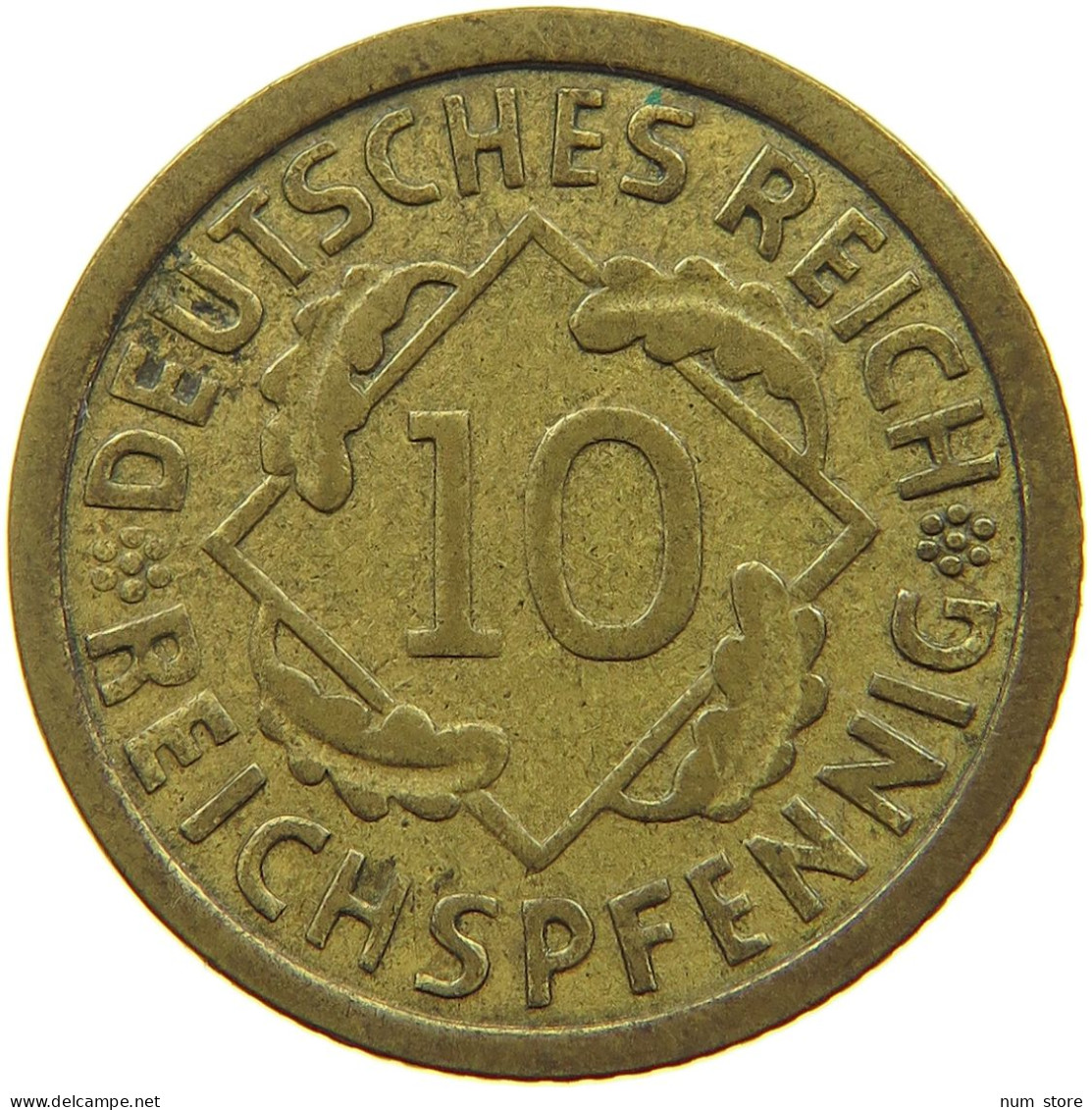 WEIMARER REPUBLIK 10 PFENNIG 1932 E  #a094 0691 - 10 Renten- & 10 Reichspfennig