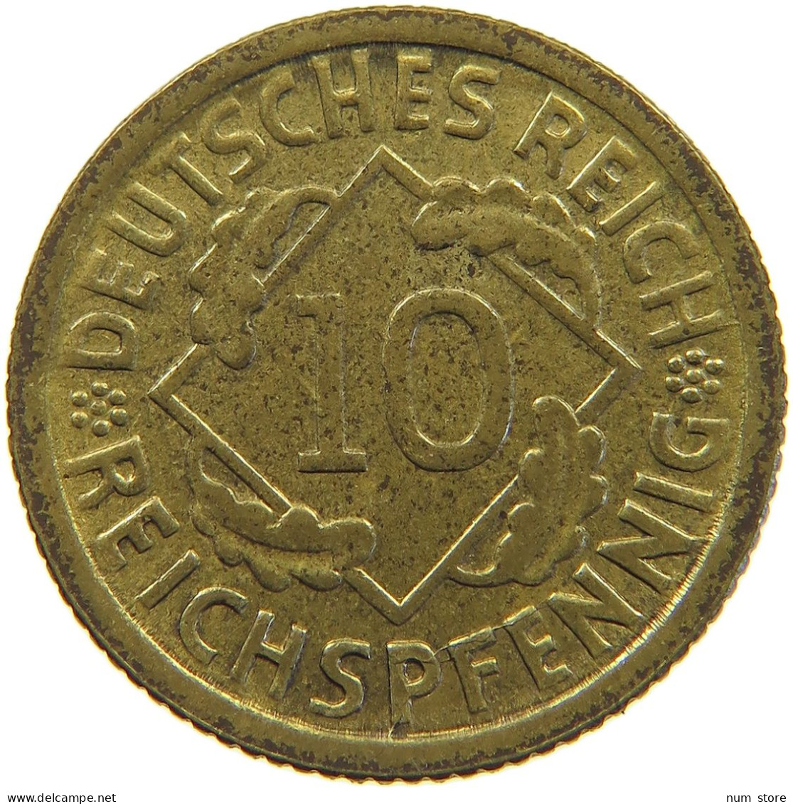 WEIMARER REPUBLIK 10 PFENNIG 1929 G  #a053 0323 - 10 Renten- & 10 Reichspfennig