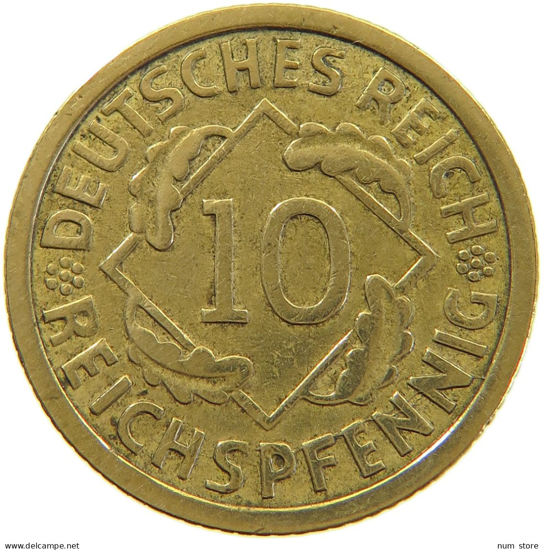 WEIMARER REPUBLIK 10 PFENNIG 1930 G  #a065 0003 - 10 Rentenpfennig & 10 Reichspfennig