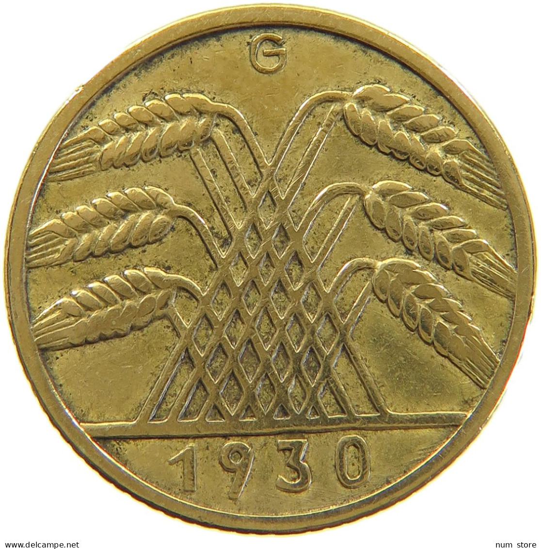 WEIMARER REPUBLIK 10 PFENNIG 1930 G  #a065 0003 - 10 Rentenpfennig & 10 Reichspfennig