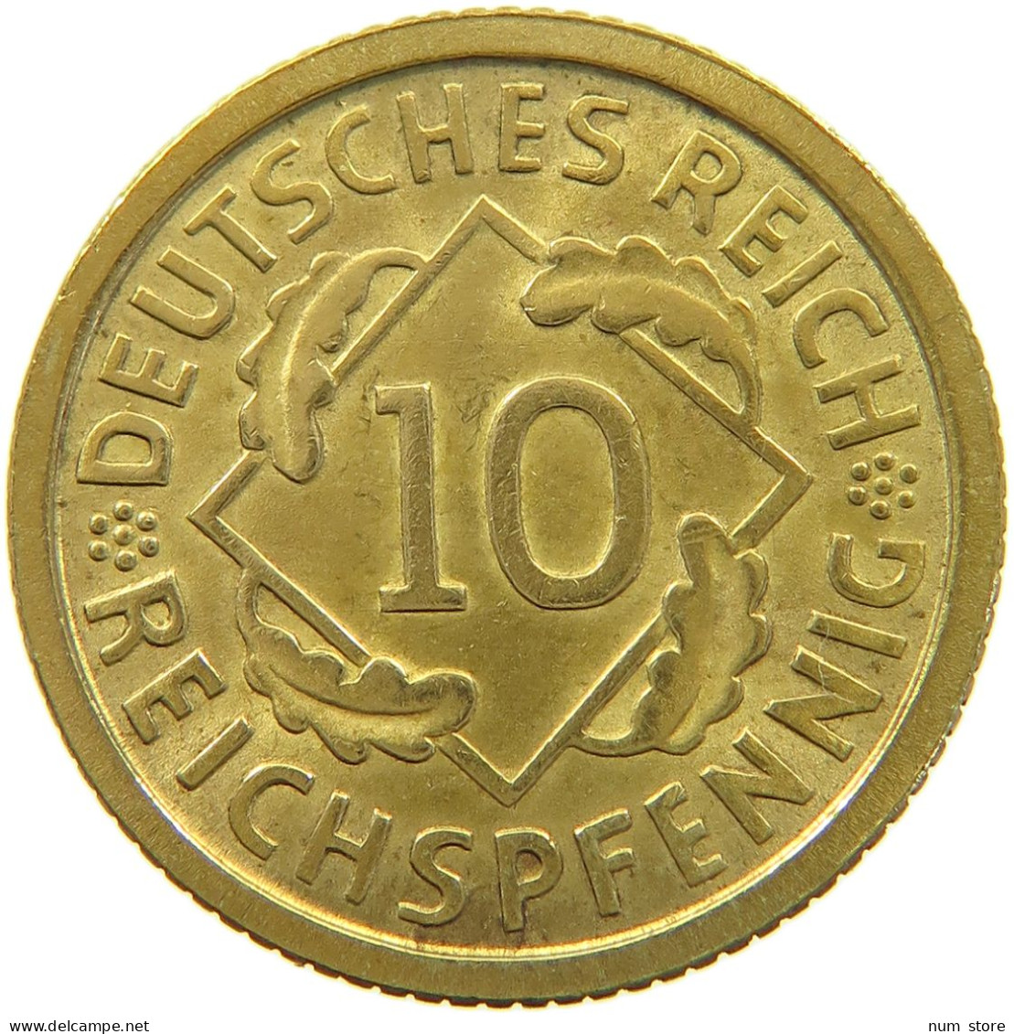 WEIMARER REPUBLIK 10 PFENNIG 1935 D  #a049 0417 - 10 Rentenpfennig & 10 Reichspfennig