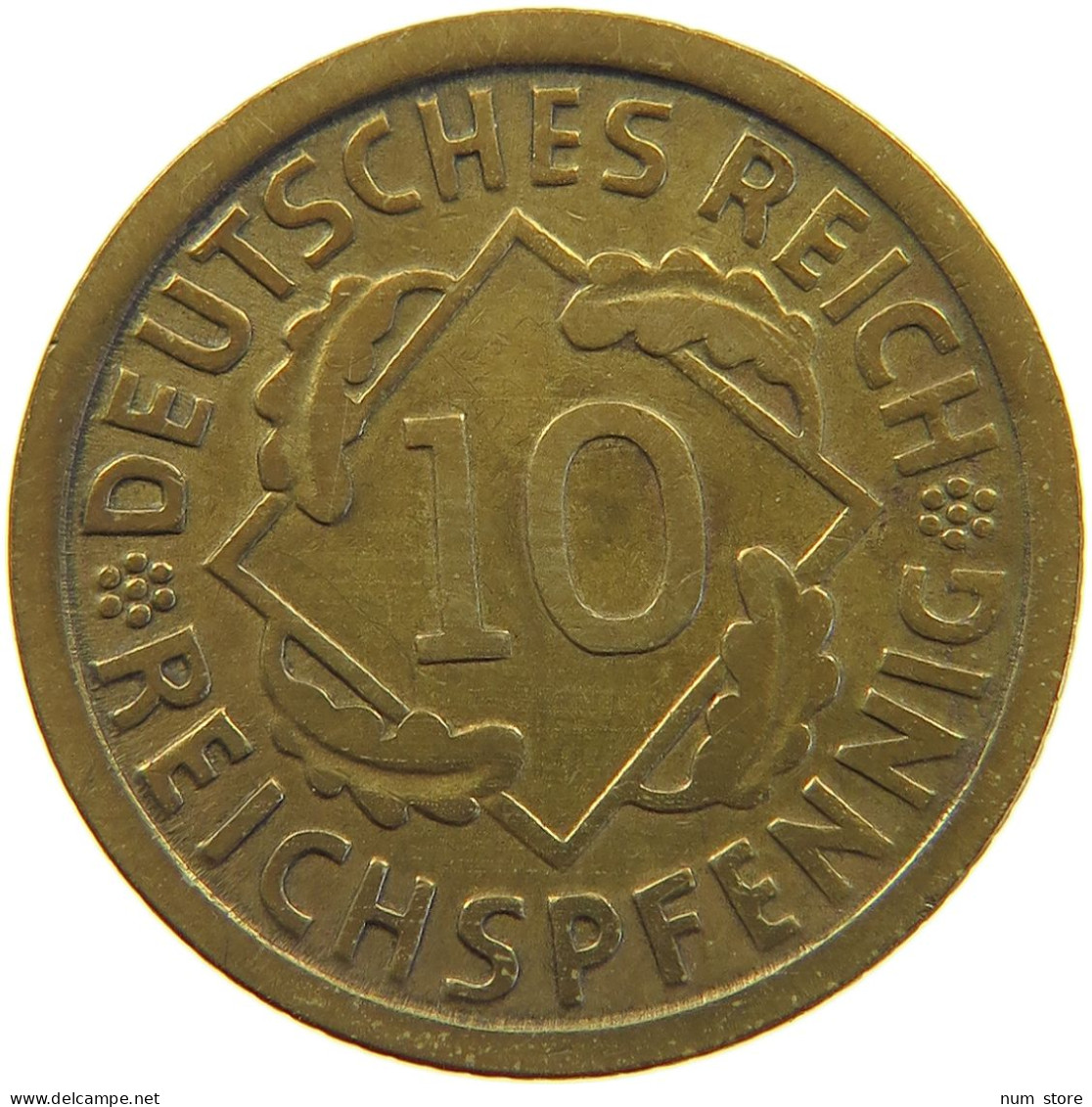 WEIMARER REPUBLIK 10 PFENNIG 1929 E  #a054 0623 - 10 Renten- & 10 Reichspfennig