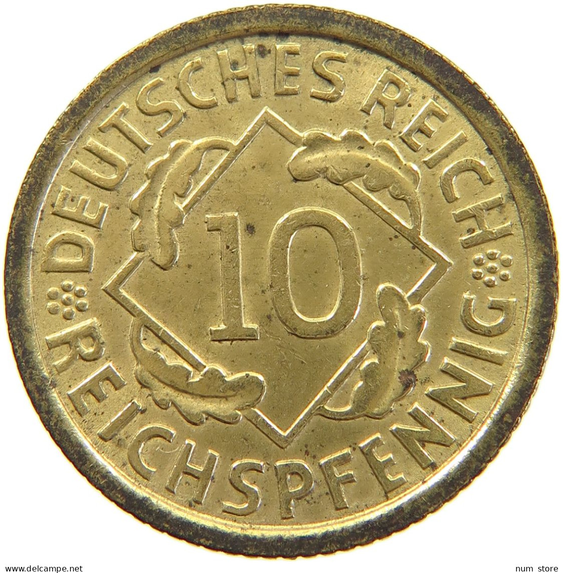 WEIMARER REPUBLIK 10 PFENNIG 1929 A  #a065 0021 - 10 Renten- & 10 Reichspfennig