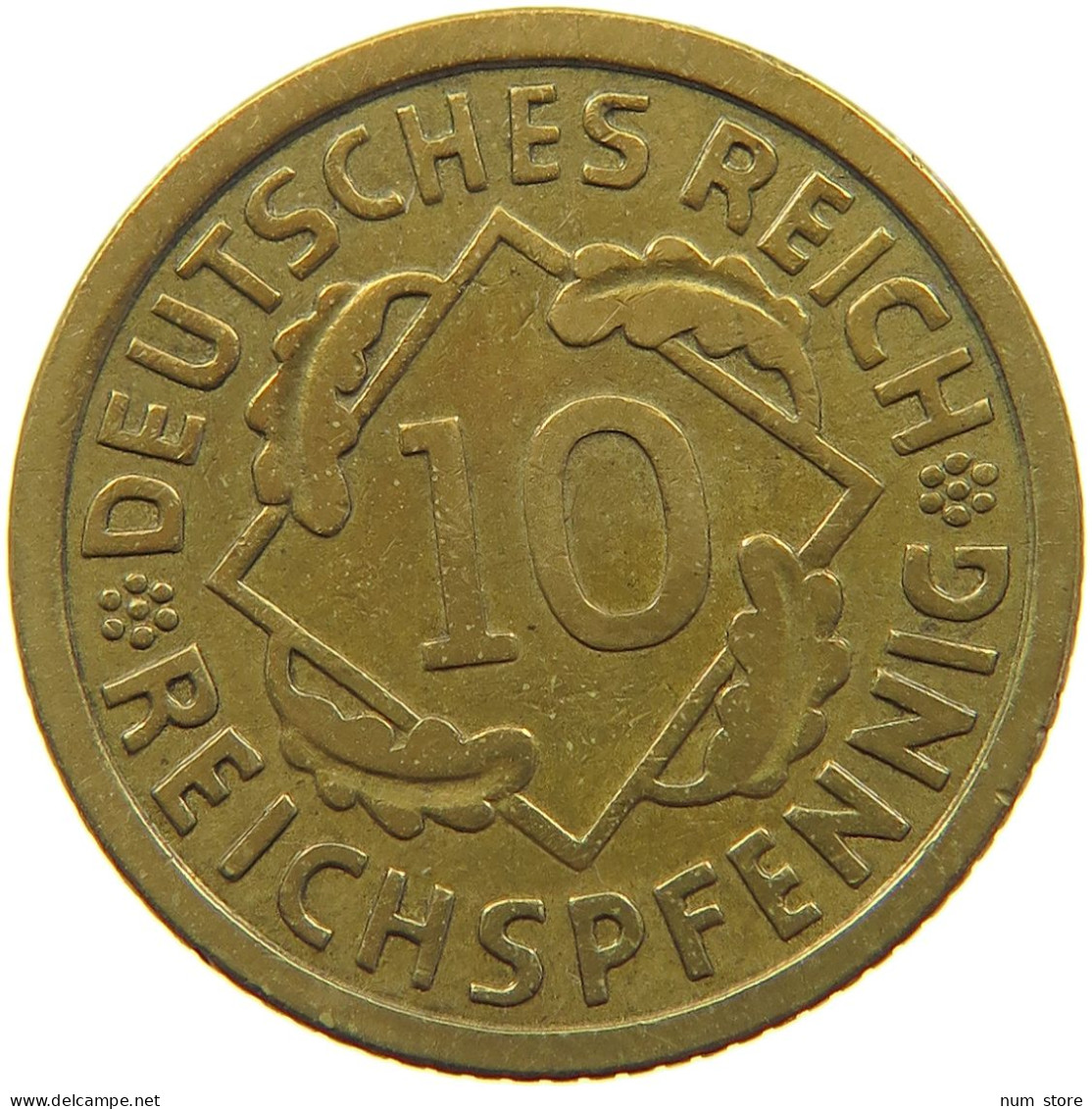 WEIMARER REPUBLIK 10 PFENNIG 1929 E  #a054 0667 - 10 Renten- & 10 Reichspfennig