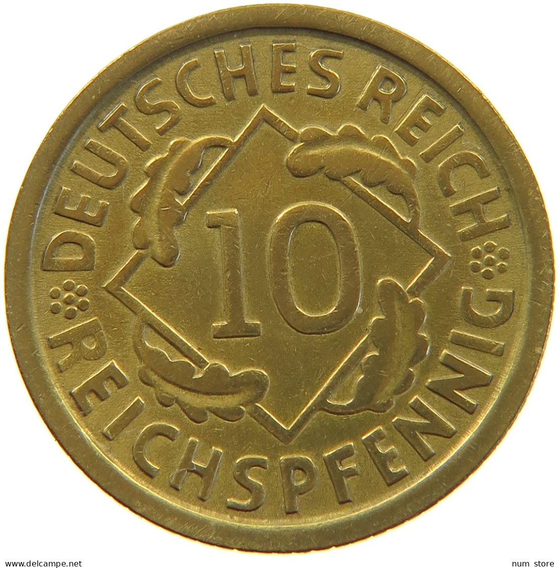 WEIMARER REPUBLIK 10 PFENNIG 1929 E  #a054 0595 - 10 Rentenpfennig & 10 Reichspfennig