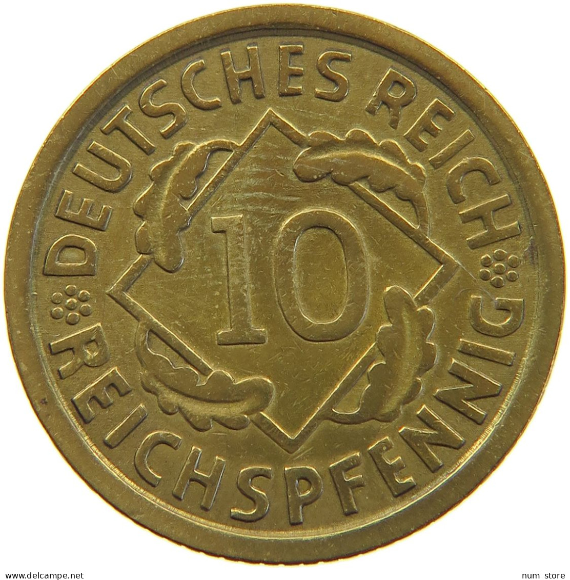 WEIMARER REPUBLIK 10 PFENNIG 1929 E  #a054 0585 - 10 Rentenpfennig & 10 Reichspfennig