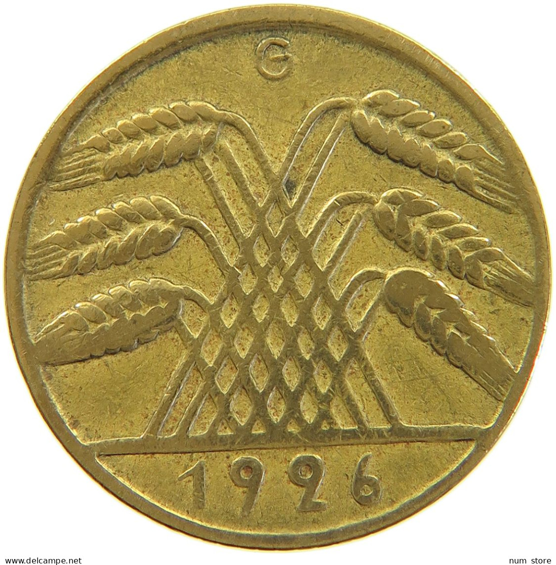 WEIMARER REPUBLIK 10 PFENNIG 1926 G  #a064 1023 - 10 Rentenpfennig & 10 Reichspfennig