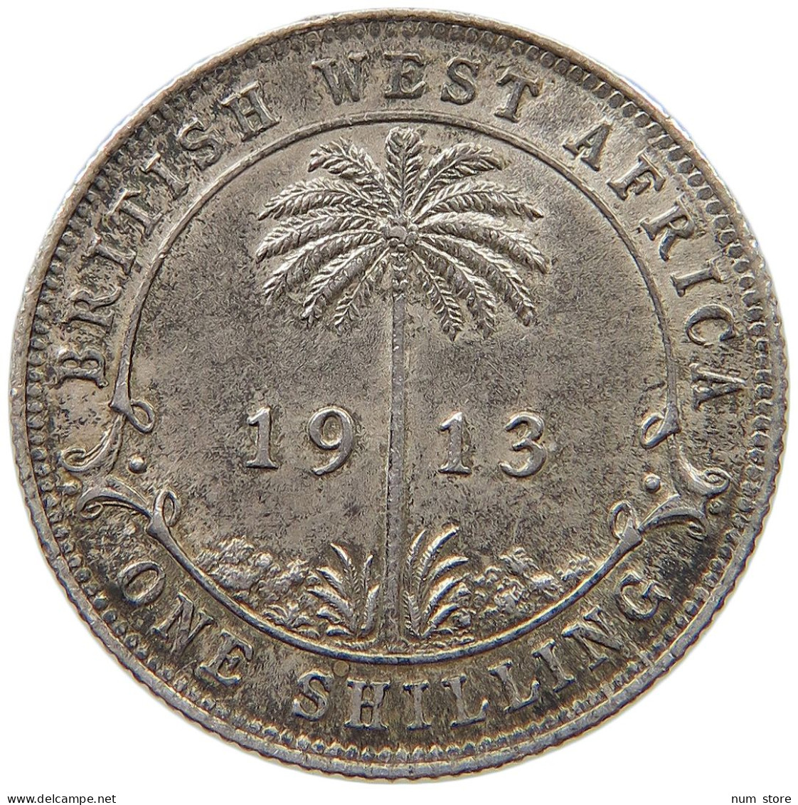 WEST AFRICA SHILLING 1913 George V. (1910-1936) #t115 0105 - Collections