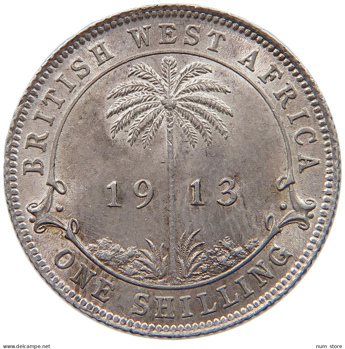 WEST AFRICA SHILLING 1913 George V. (1910-1936) #t111 1123 - Collections