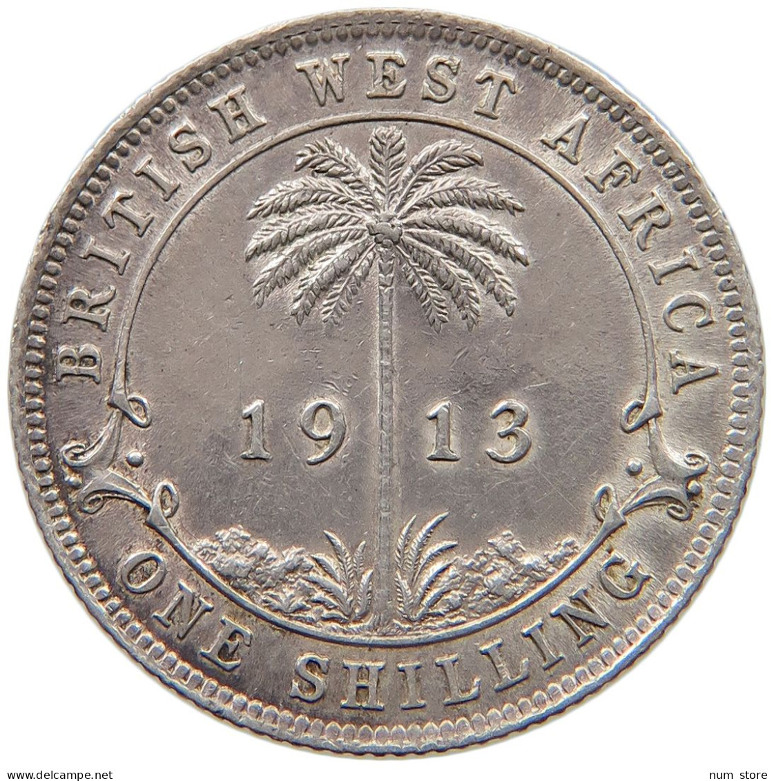 WEST AFRICA SHILLING 1913 George V. (1910-1936) #t085 0251 - Collezioni