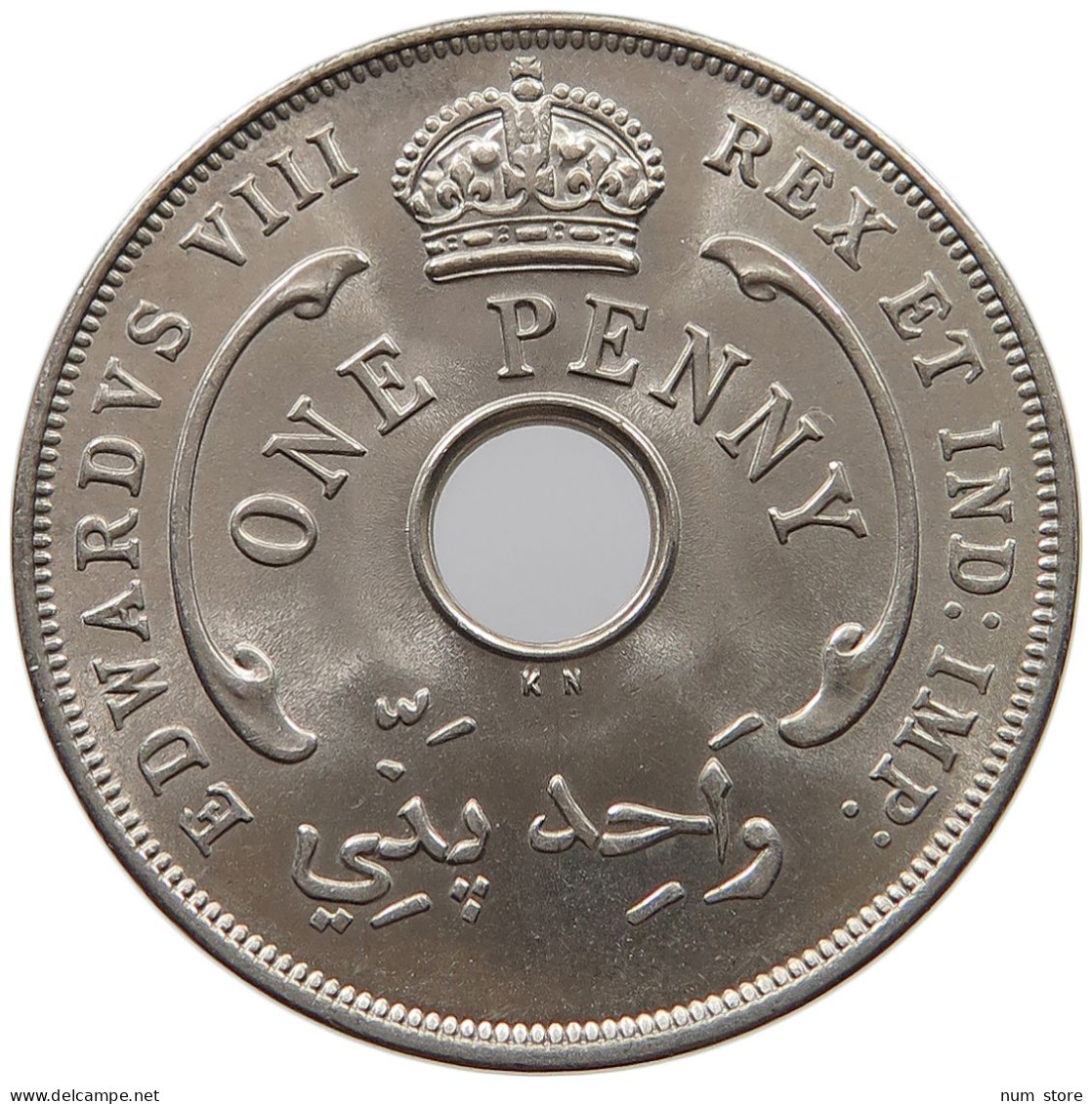WEST AFRICA PENNY 1936 KN EDWARD VIII. #t113 0043 - Collections