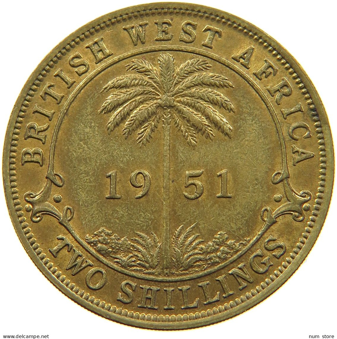 WEST AFRICA 2 SHILLINGS 1951 H George VI. (1936-1952) #t085 0067 - Colecciones