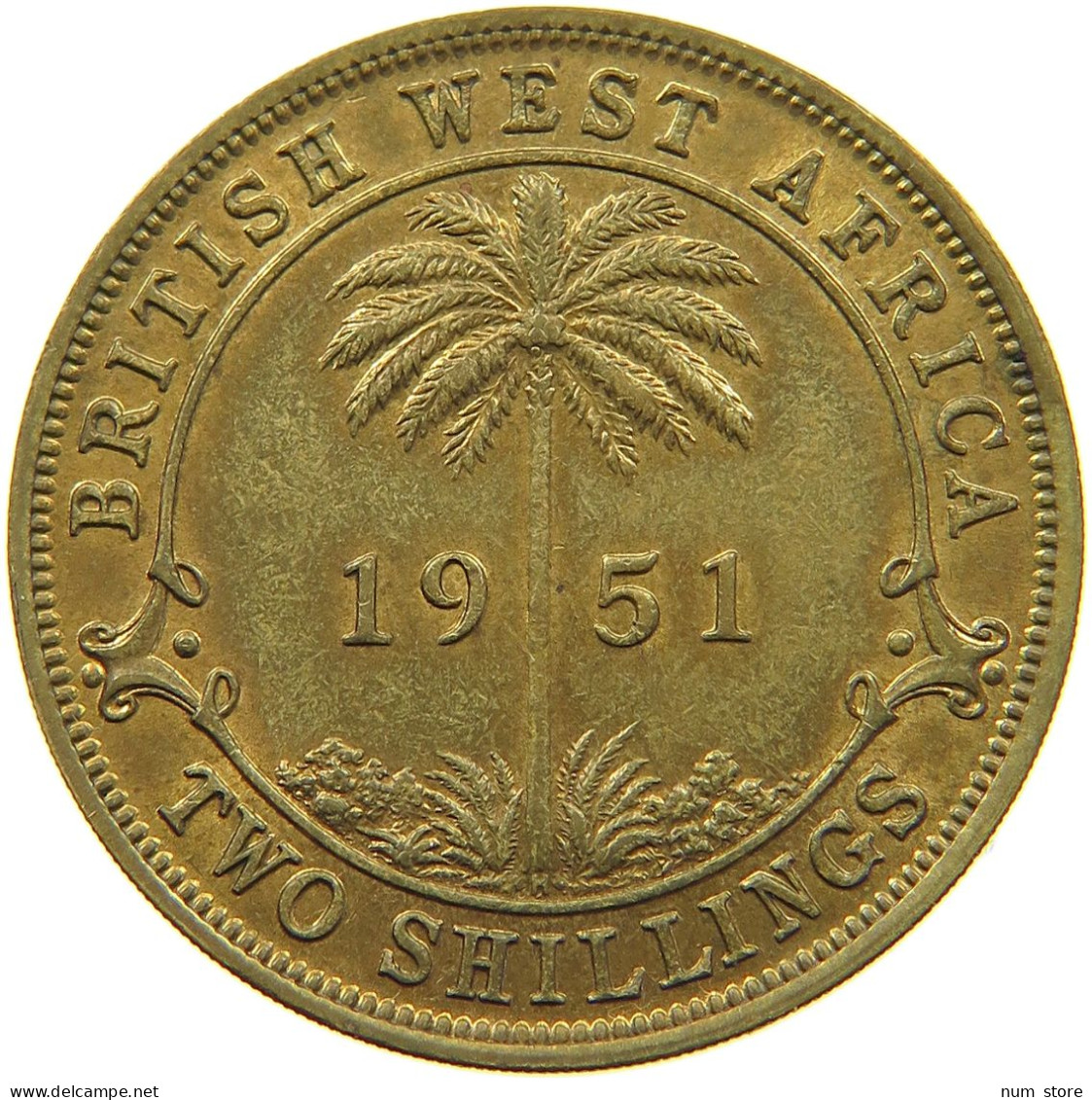 WEST AFRICA 2 SHILLINGS 1951 H George VI. (1936-1952) #t085 0067 - Collections