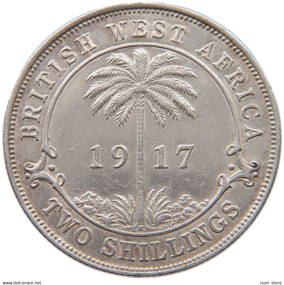 WEST AFRICA 2 SHILLING 1917 George V. (1910-1936) RARE #t107 0267 - Collezioni