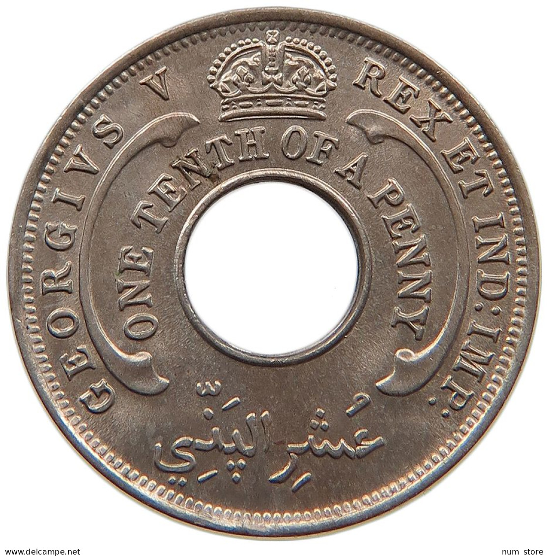 WEST AFRICA 1/10 PENNY 1928 George V. (1910-1936) #t114 1025 - Collezioni