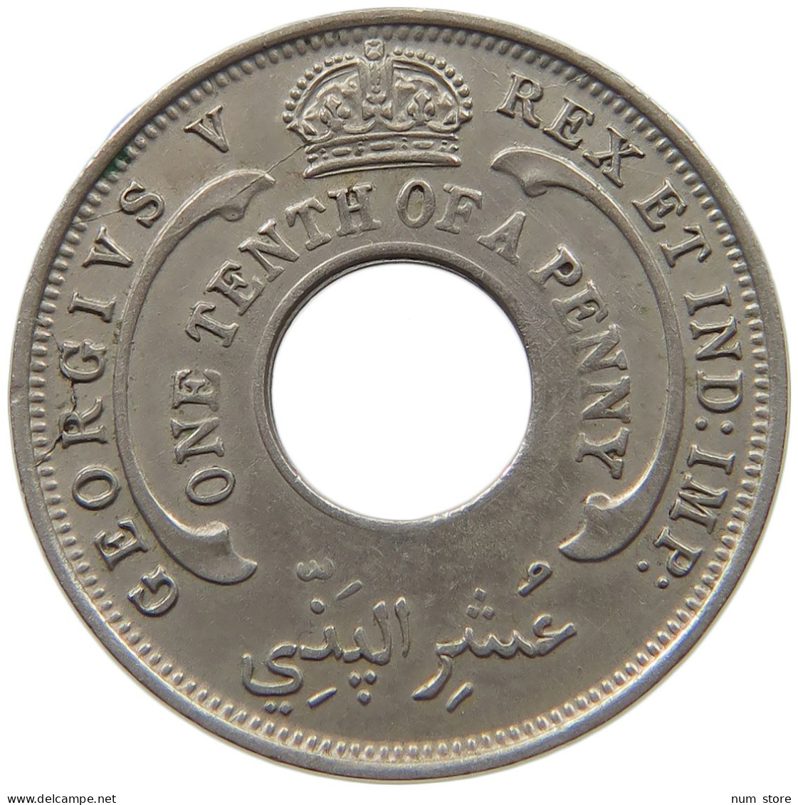 WEST AFRICA 1/10 PENNY 1927 George V. (1910-1936) #t001 0253 - Collections
