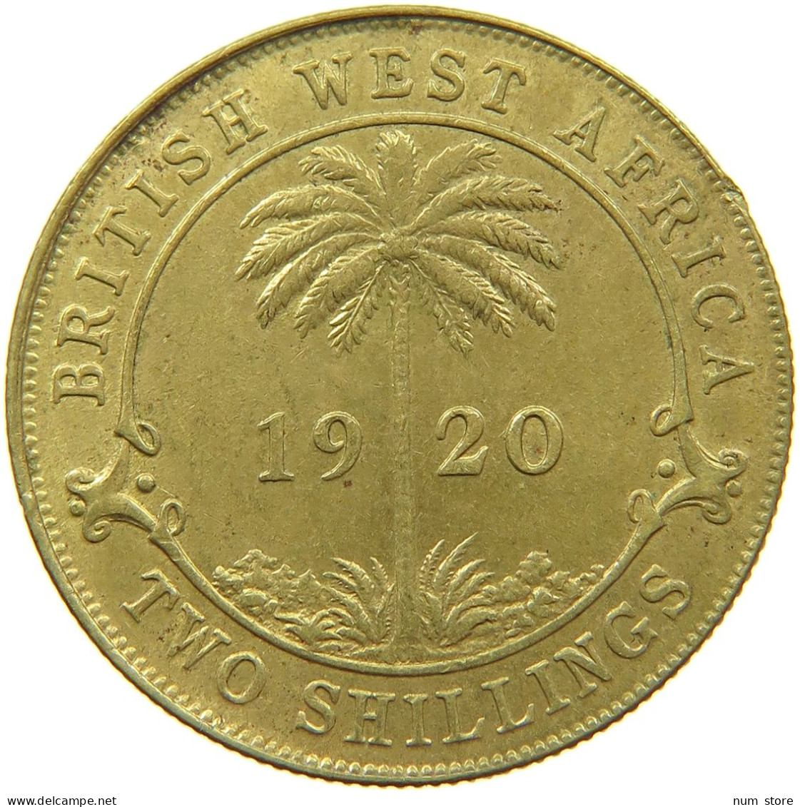 WEST AFRICA 2 SHILLING 1920 KN George V. (1910-1936) #t152 0007 - Colecciones