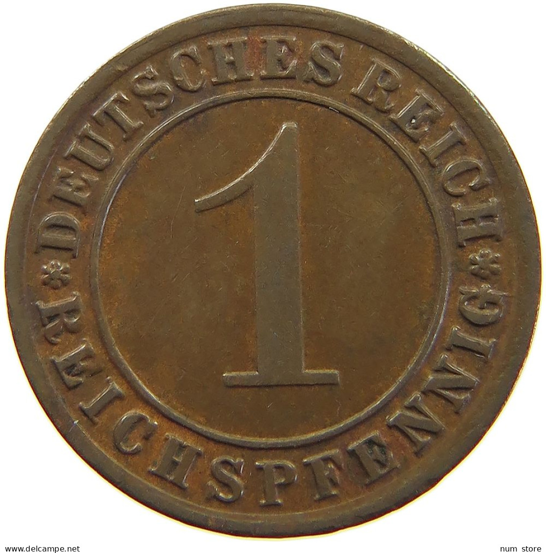 WEIMARER REPUBLIK PFENNIG 1931 G WEAK STRUCK #a074 0699 - 1 Rentenpfennig & 1 Reichspfennig