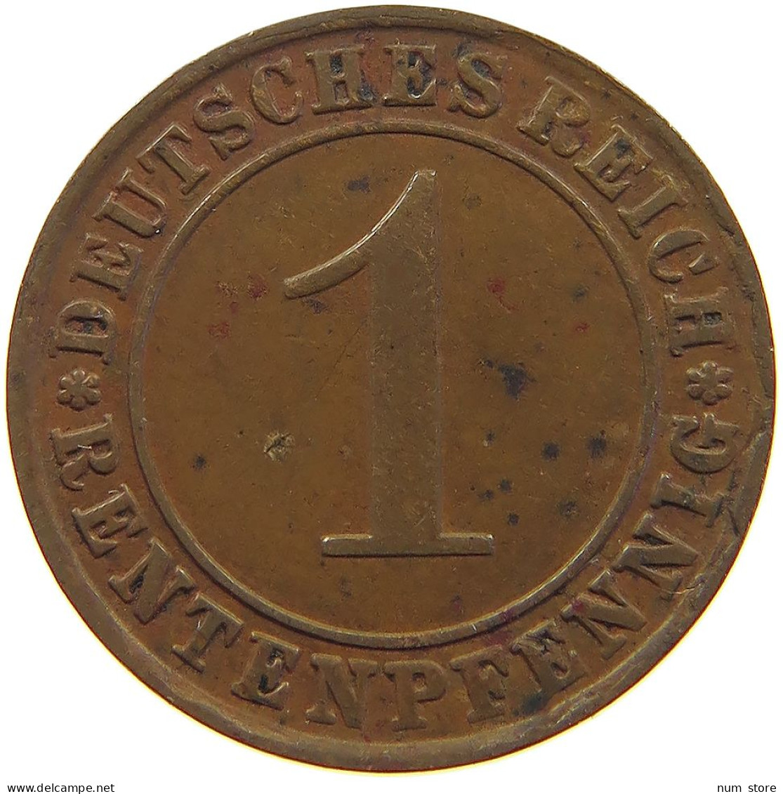 WEIMARER REPUBLIK PFENNIG 1923 F WEAK STRUCK #a053 0419 - 1 Renten- & 1 Reichspfennig