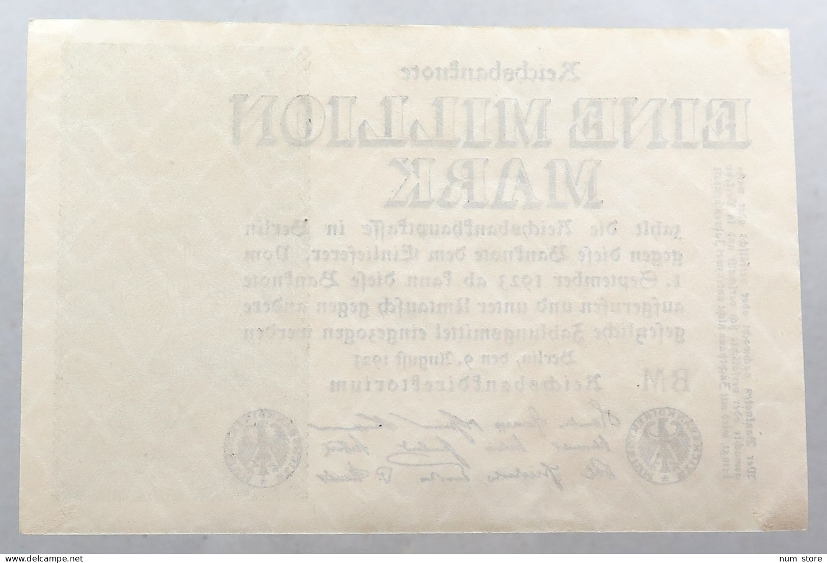 WEIMARER REPUBLIK MILLION MARK 1923  #alb052 0623 - 1 Miljoen Mark