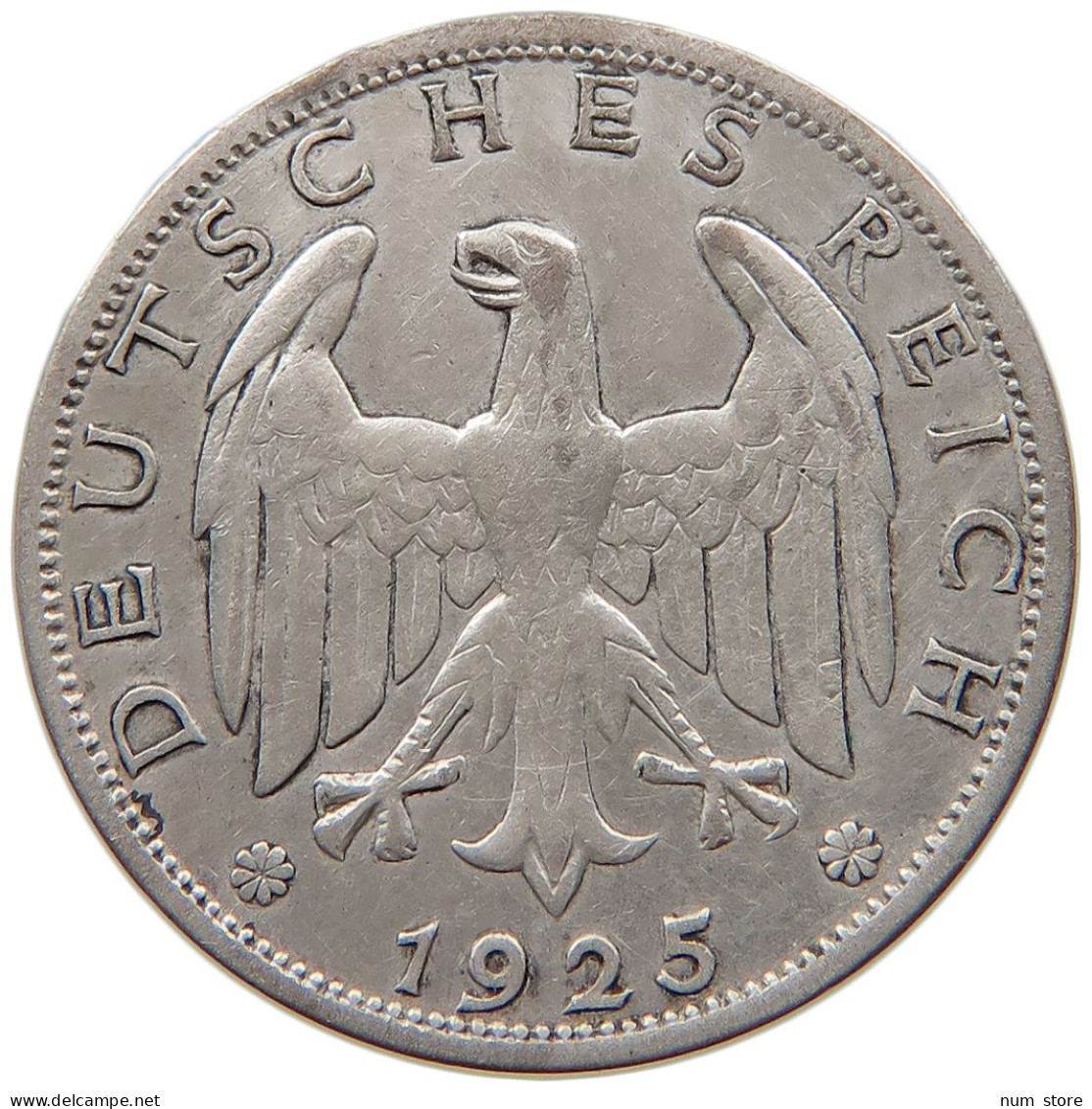 WEIMARER REPUBLIK MARK 1925 A  #c057 0379 - 1 Mark & 1 Reichsmark