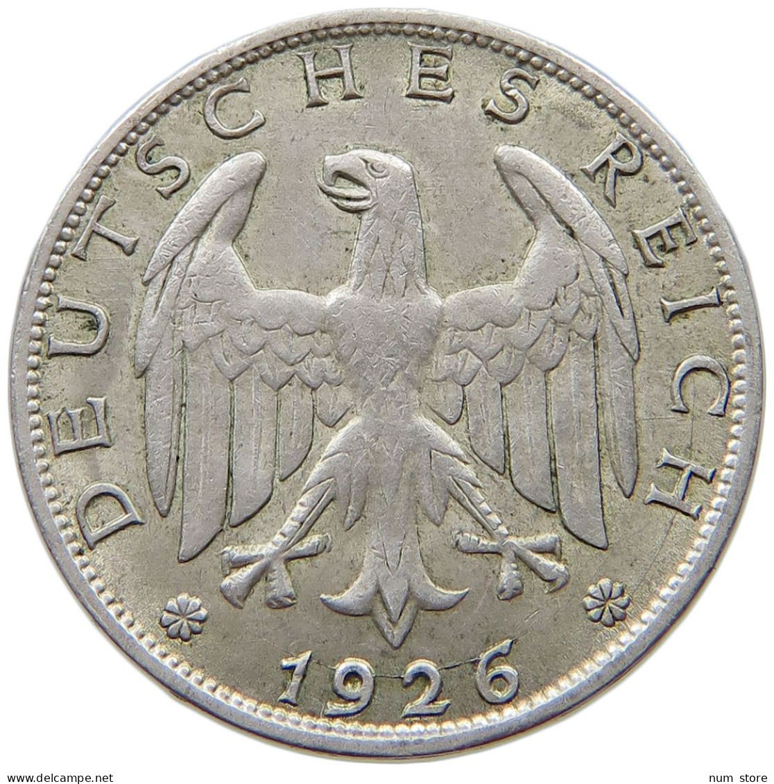 WEIMARER REPUBLIK MARK 1926 A  #t144 0217 - 1 Mark & 1 Reichsmark