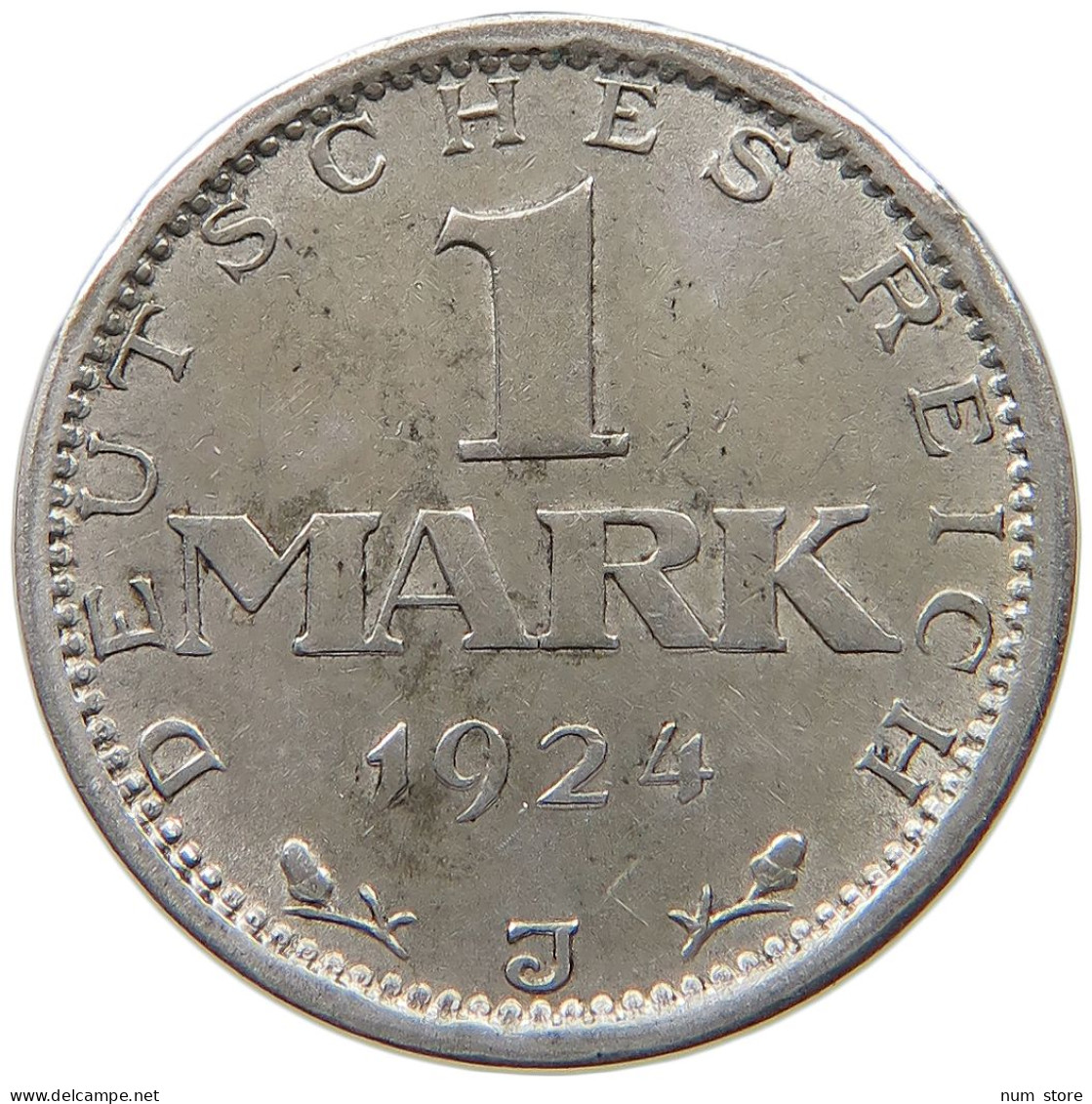 WEIMARER REPUBLIK MARK 1924 J  #a033 0465 - 1 Mark & 1 Reichsmark