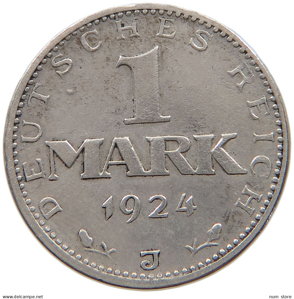 WEIMARER REPUBLIK MARK 1924 J  #a064 0025 - 1 Mark & 1 Reichsmark