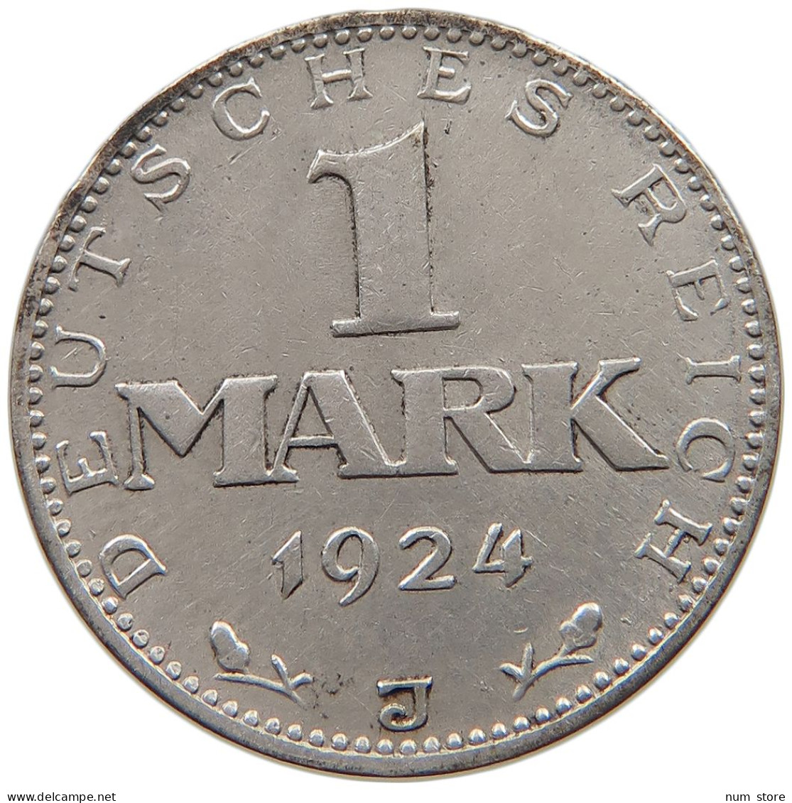 WEIMARER REPUBLIK MARK 1924 J  #c022 0399 - 1 Mark & 1 Reichsmark